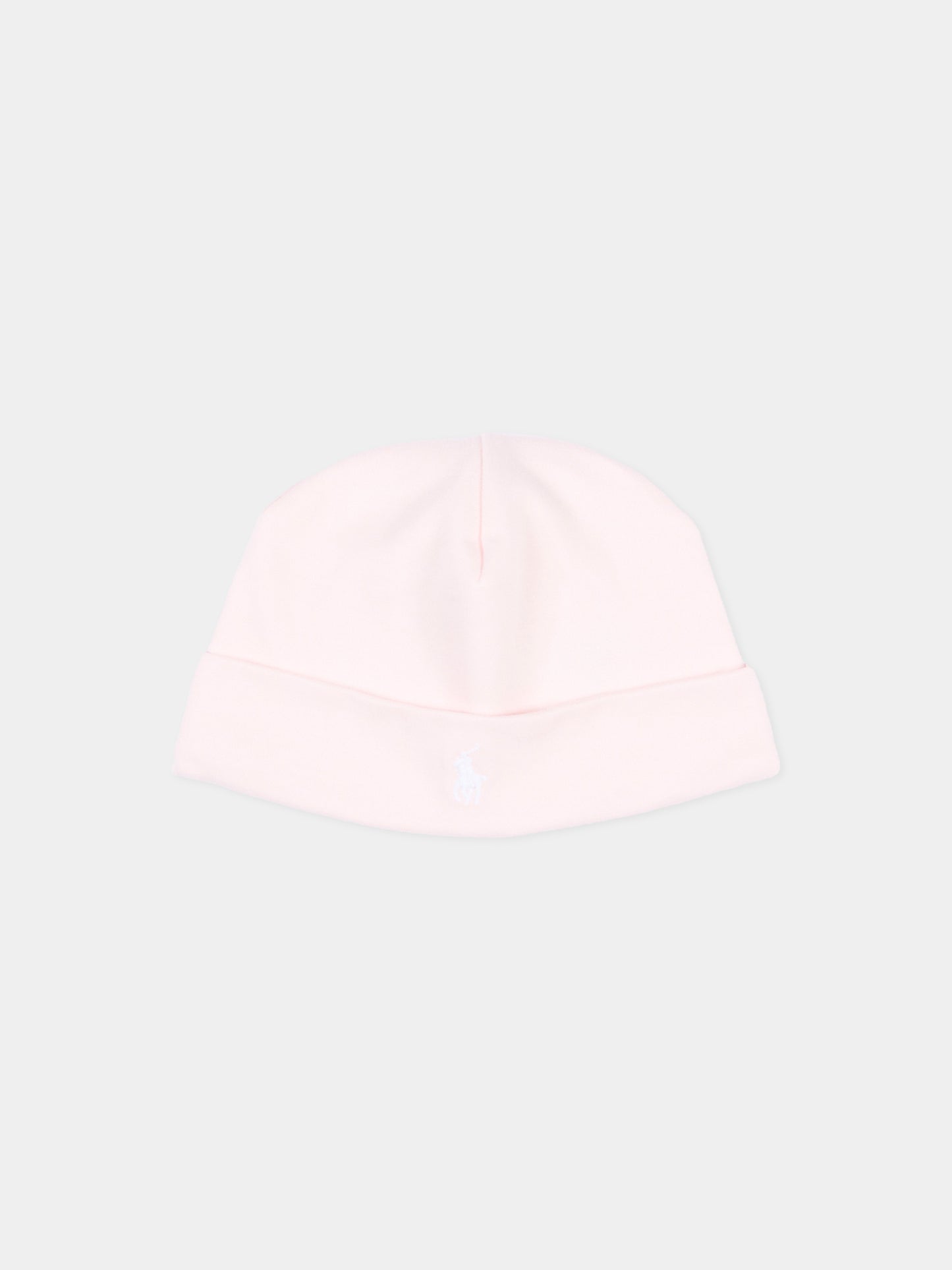 Pink hat with logo