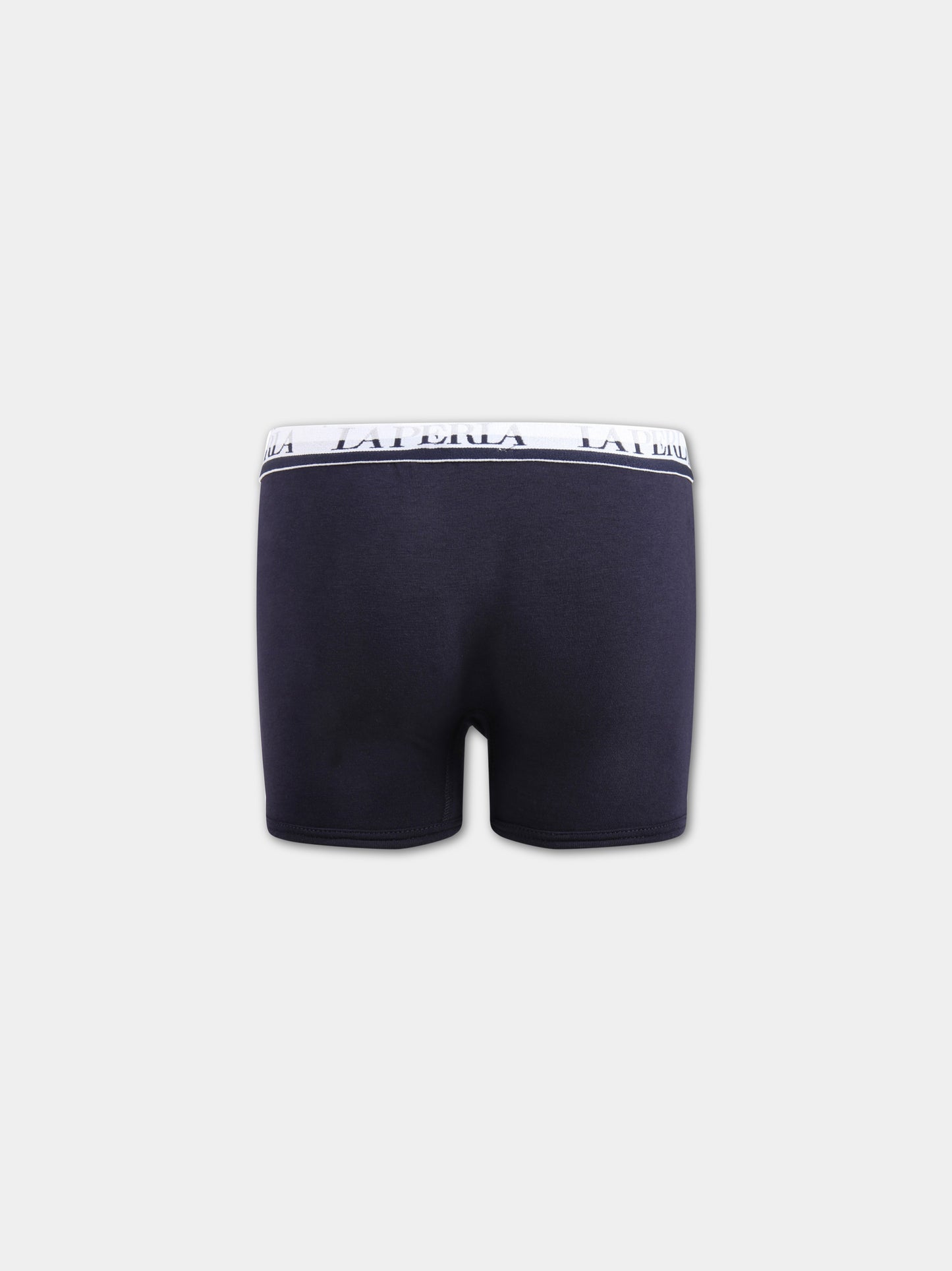 Boxer blu per bambino con logo,La Perla,54048 B9