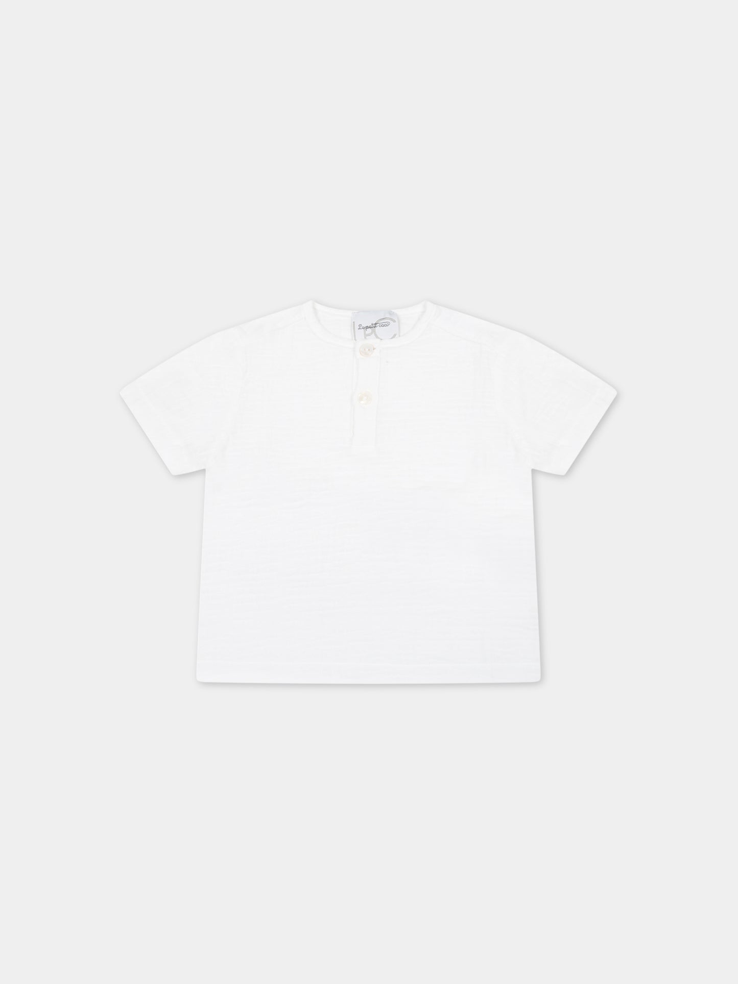 T-shirt beige per neonati,Le Petit Coco,LCBCA501 GA84 XL004 B001