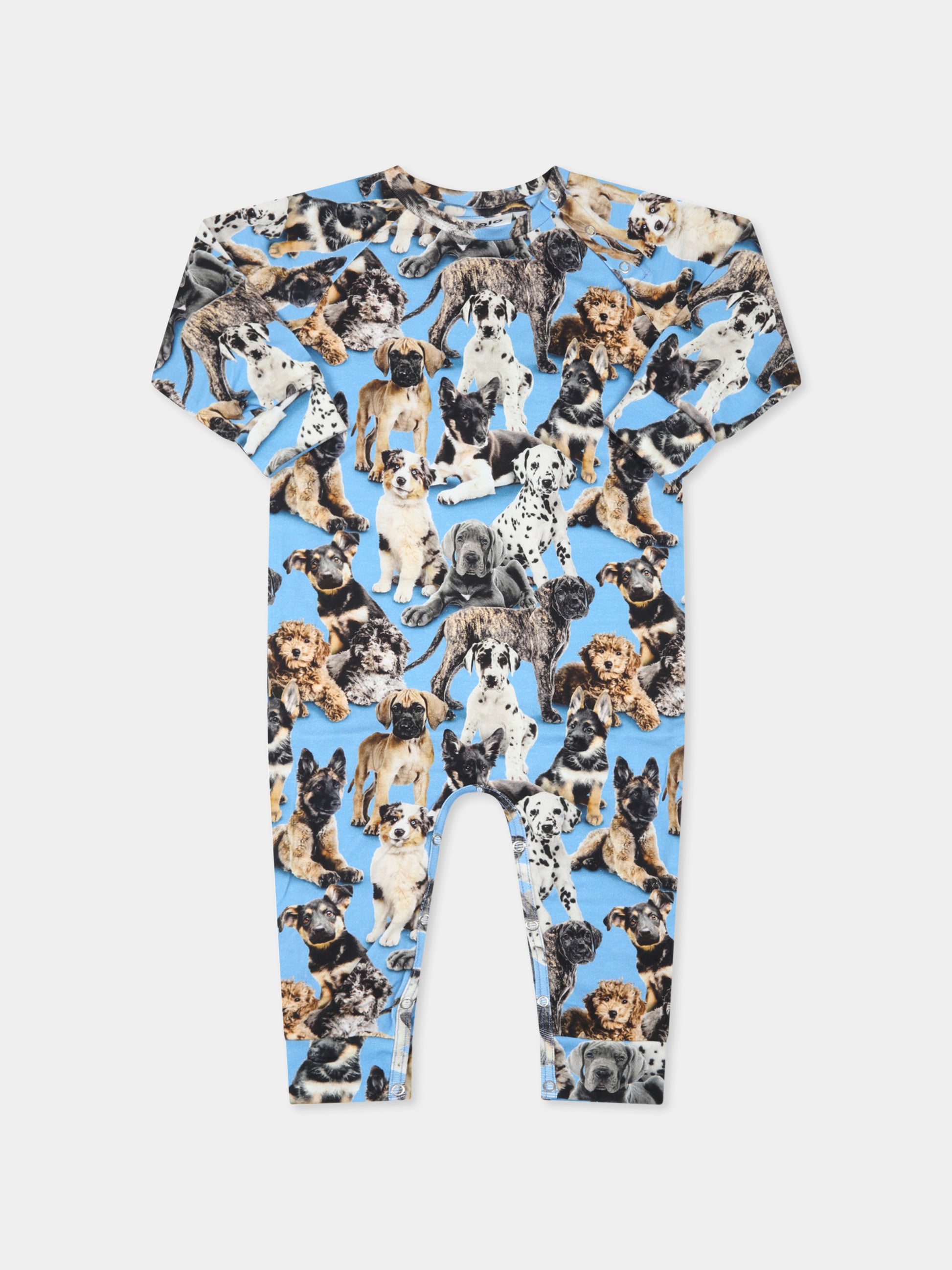 Tutina celeste per neonati con cani,Molo,3S22B503 6462