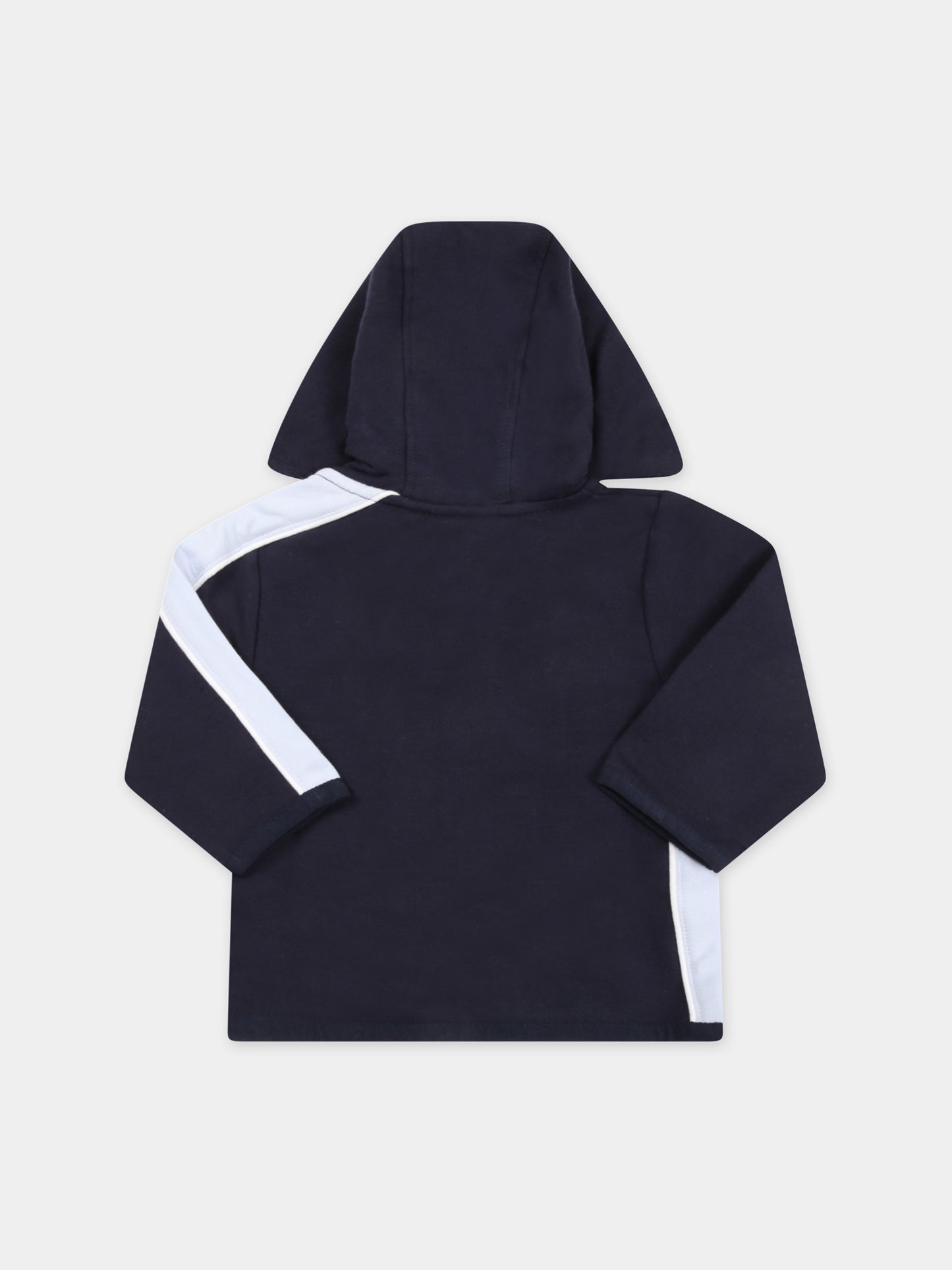 Tuta blu per neonato con logo,Hugo Boss,J98369 849