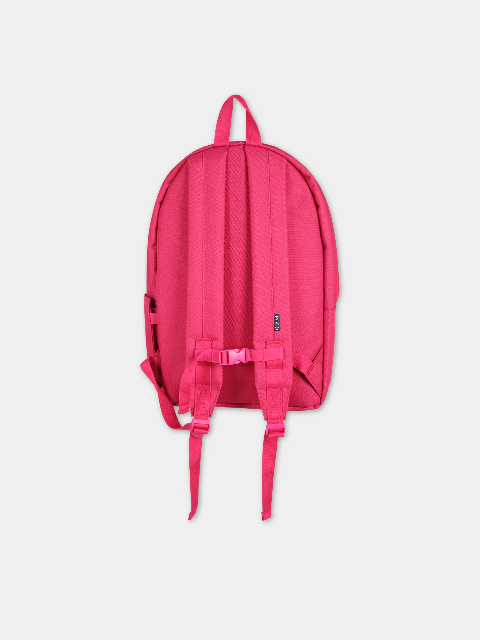 Zaino fucsia per bambina con iconico cavallino,Ralph Lauren Kids,RL9AR047 9AR047 ADP