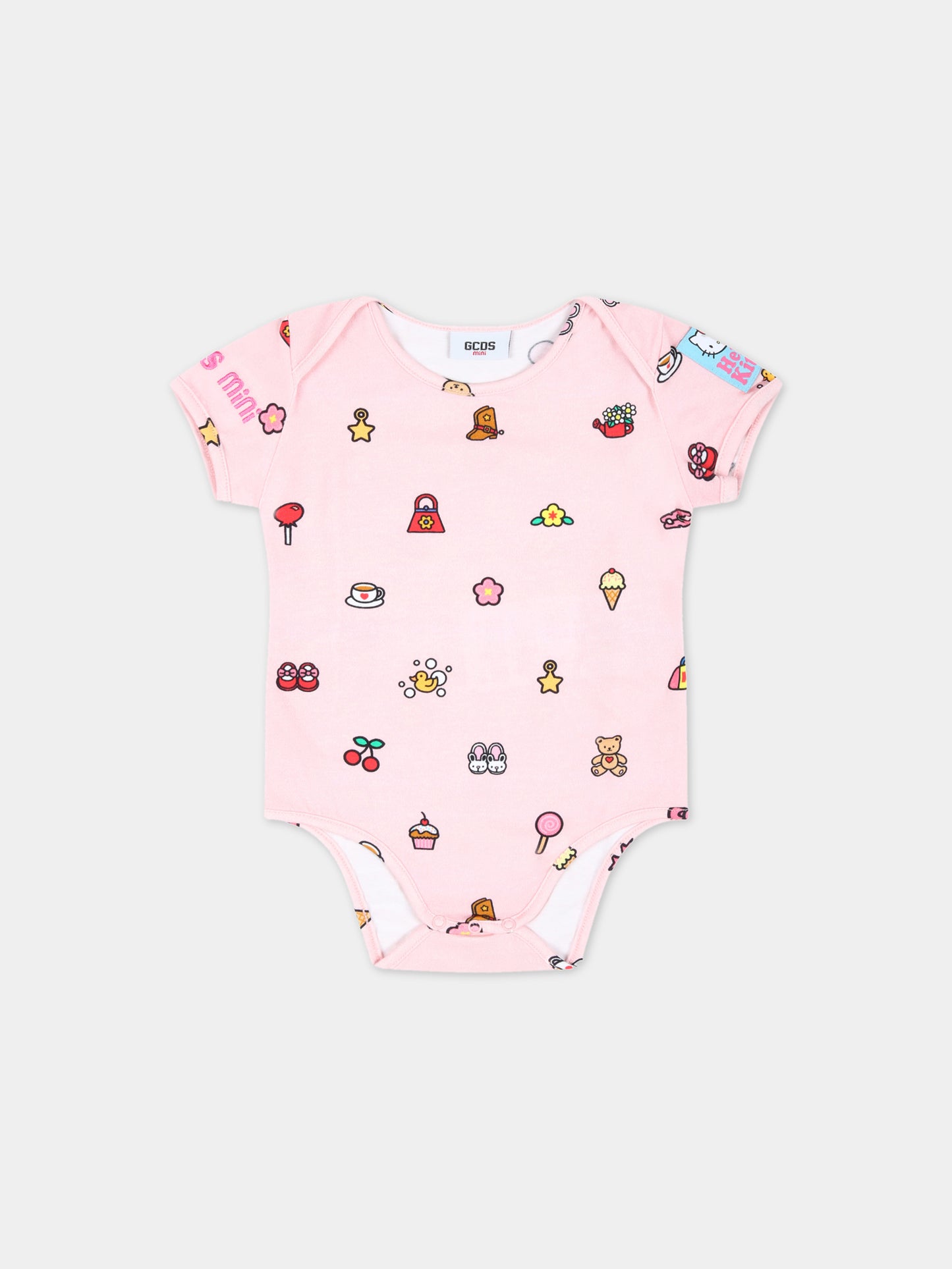 Set rosa per neonata con Hello Kitty,Gcds Kids,GAY005 LBA23 51630