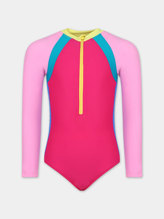 Costume multicolor per bambina con logo,Little Marc Jacobs,W10214 49G