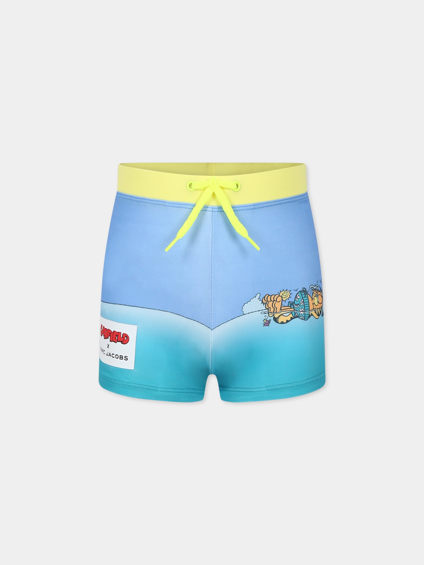 Boxer mare azzurro per bambino con Garfield e logo,Marc Jacobs,W20083 682
