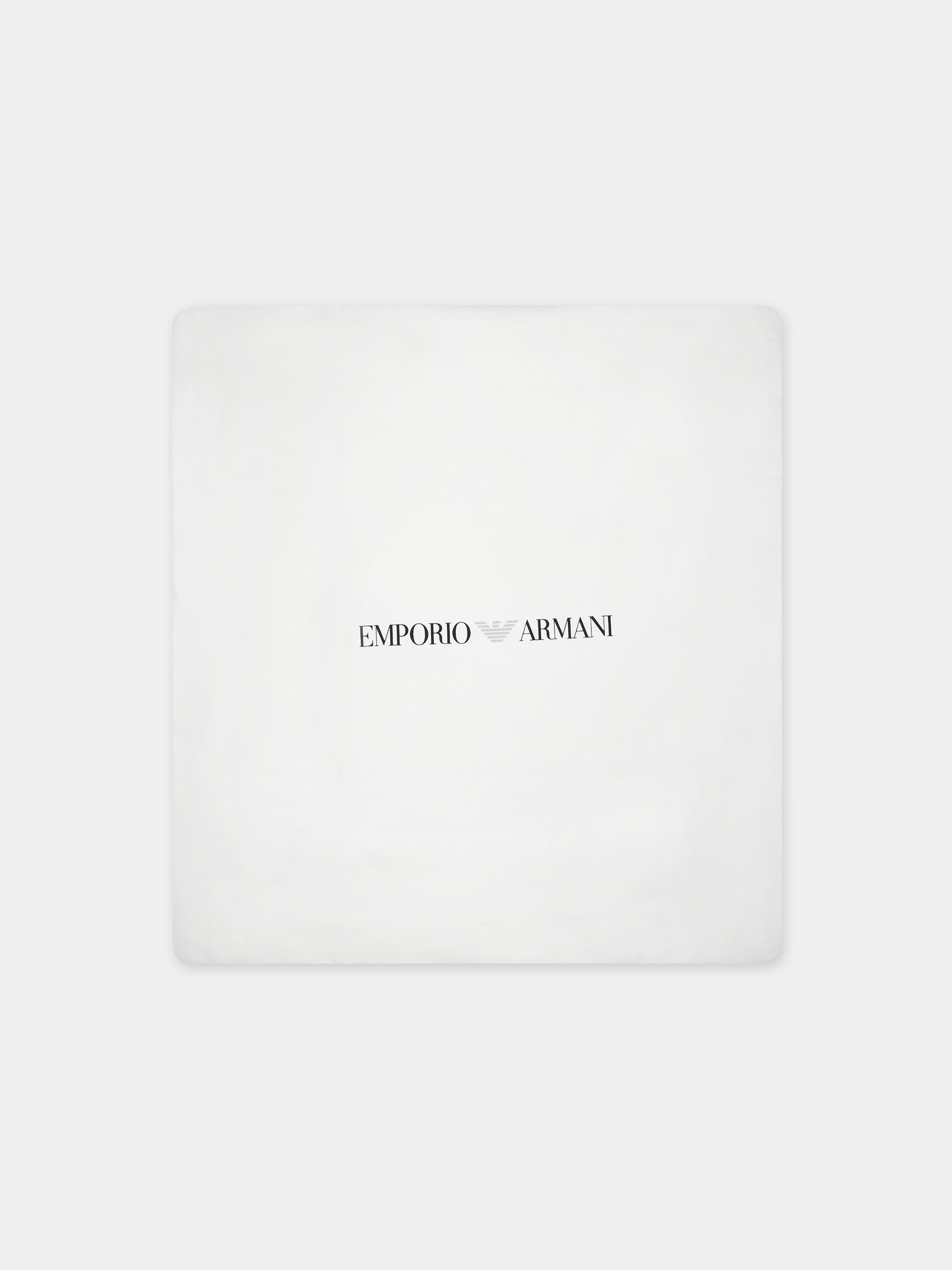 Coperta bianca per neonato con logo,Armani Junior,8NN840 NJ05Z F110