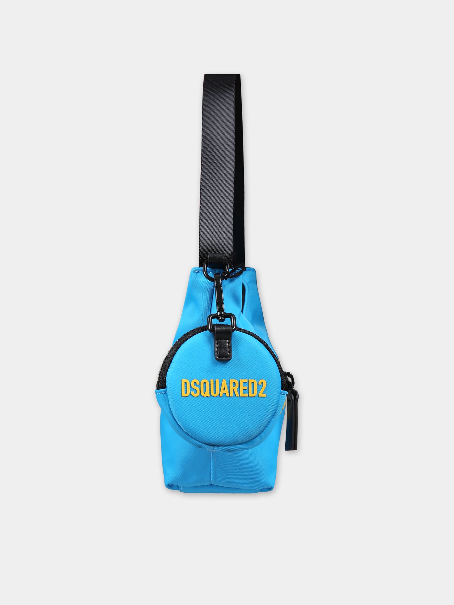 Borsa azzurra con logo per bambina,Dsquared2,DQ1637 D0A3M DQ817