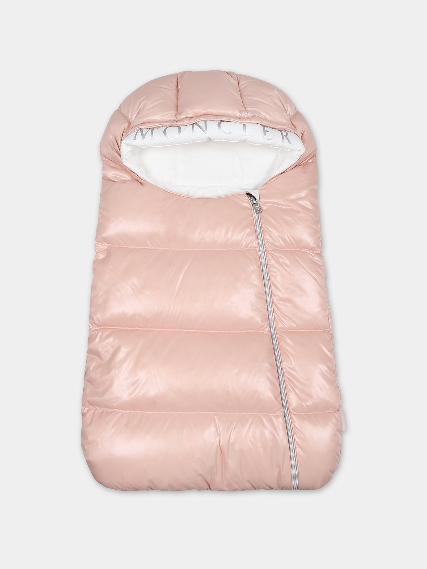 Sacco nanna rosa per neonata con logo,Moncler Kids,951 1E00001 5963V 512