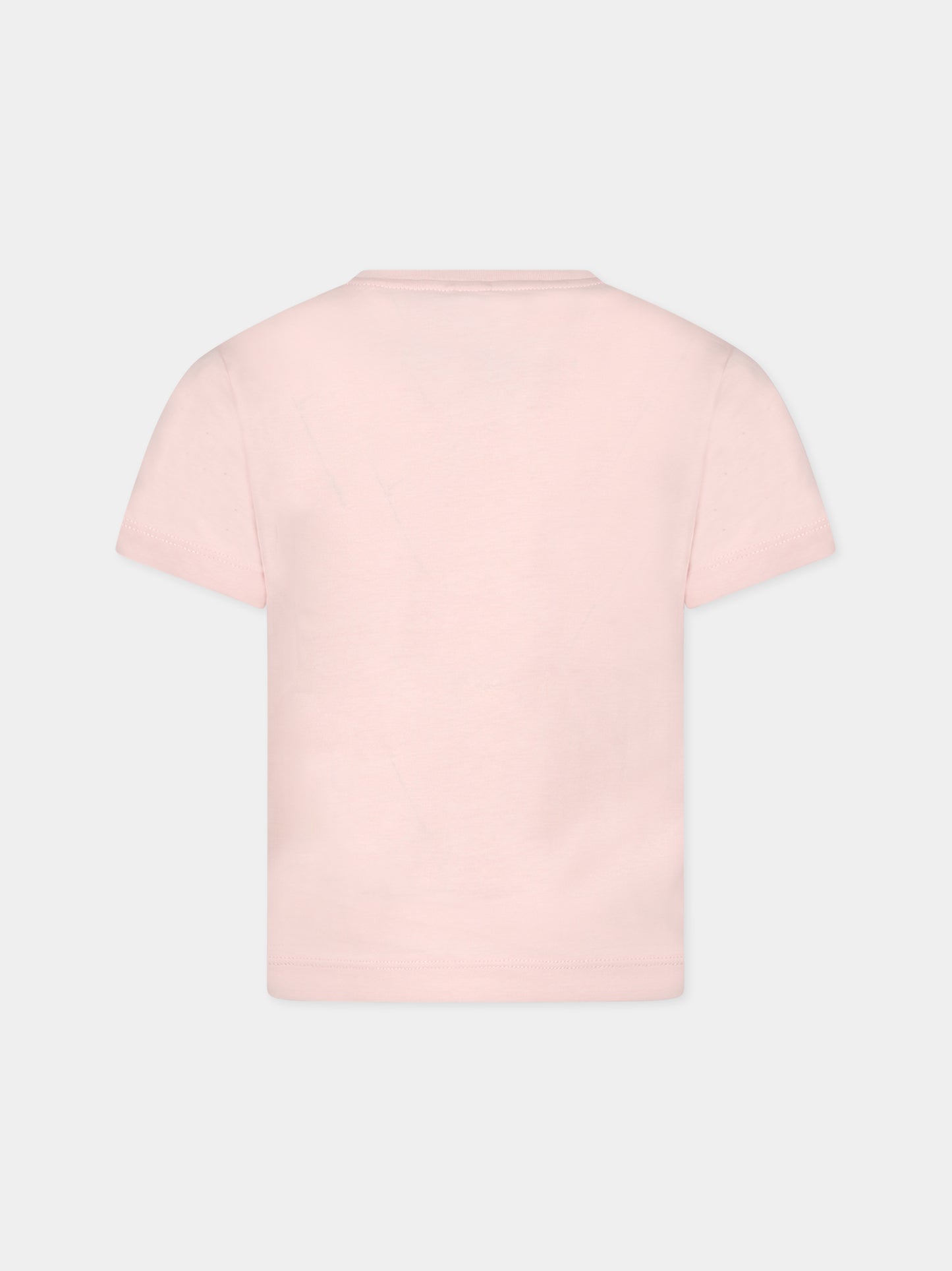 T-shirt rosa per bambina con logo,Stella Mccartney Kids,TT8D81 Z0434 505