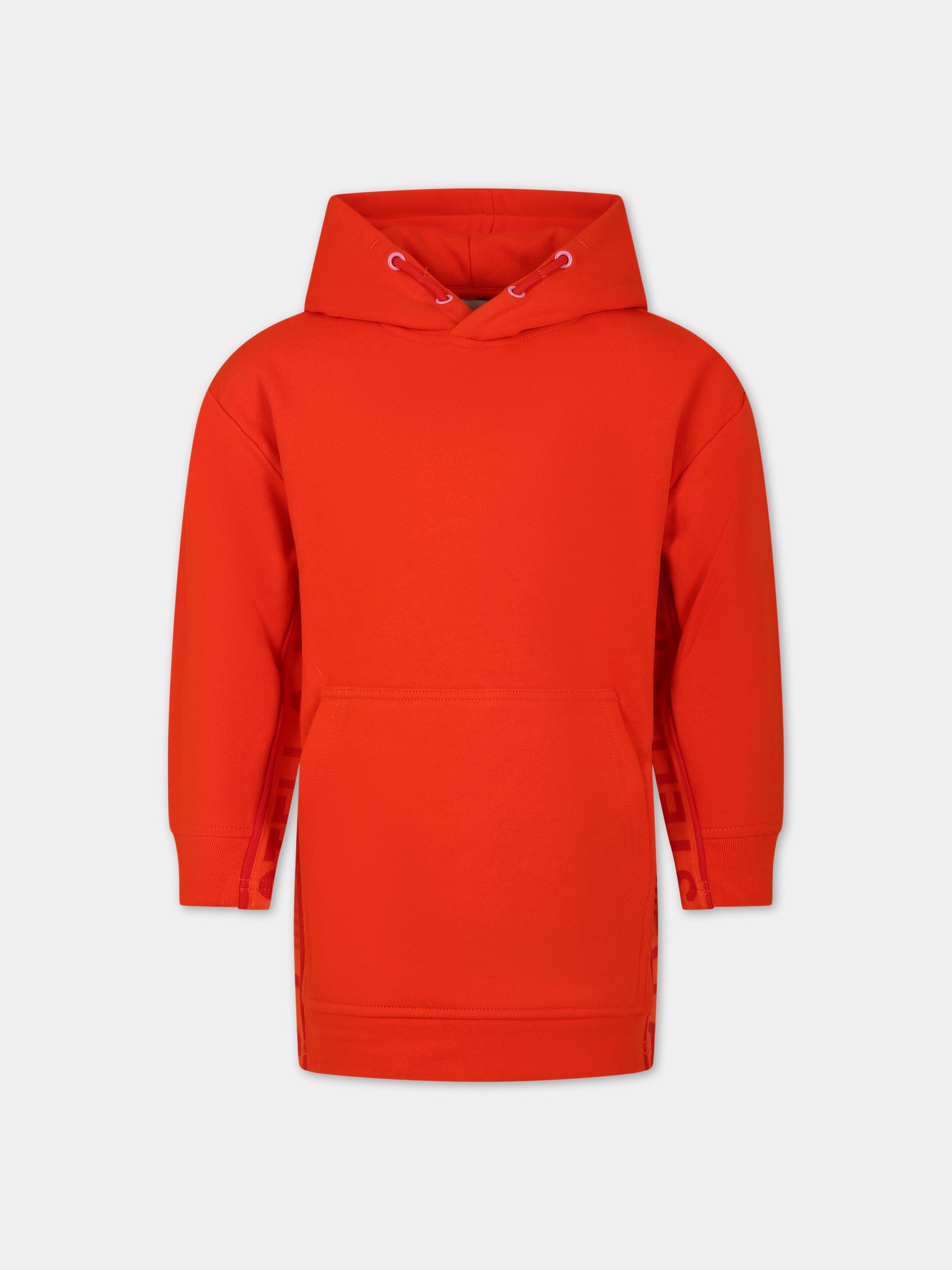 Felpa arancione per bambina con cappuccio,Stella Mccartney Kids,TT1E00 Z0409 426