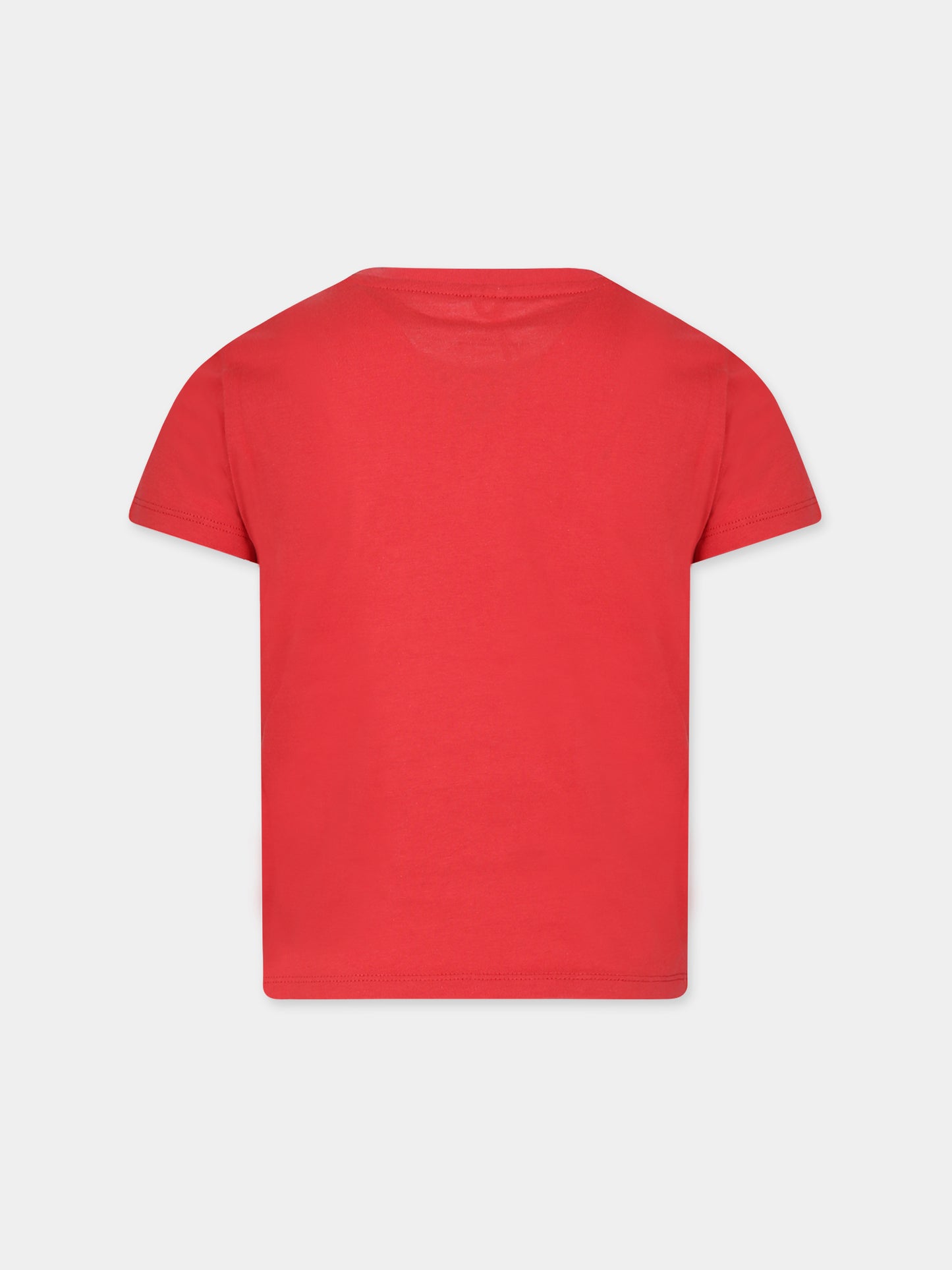 T-shirt rossa per bambina con cuore,Stella Mccartney Kids,TT8D21 Z0434 412