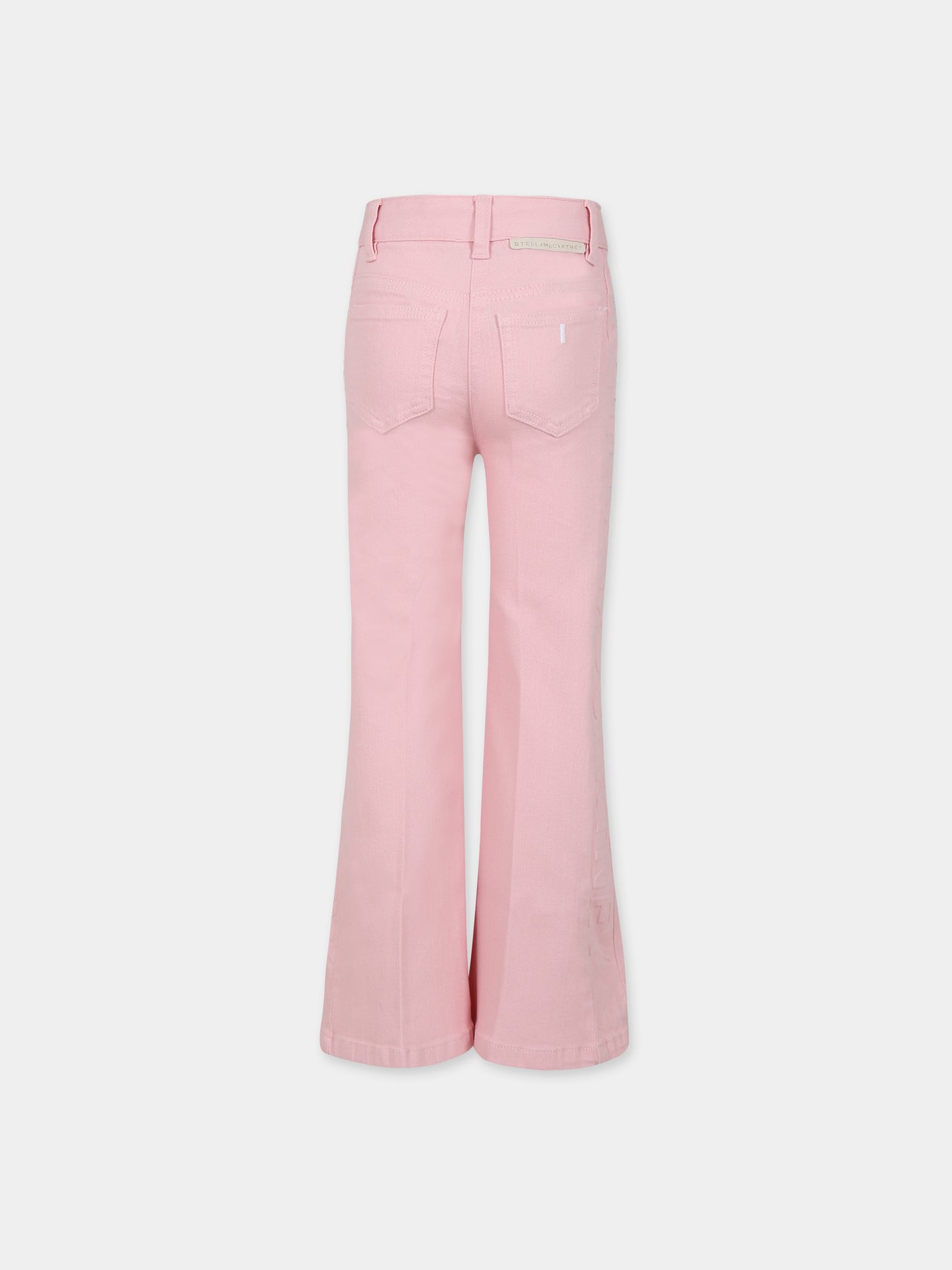 Jeans rosa per bambina con logo,Stella Mccartney Kids,TT6C10 Z0156 505