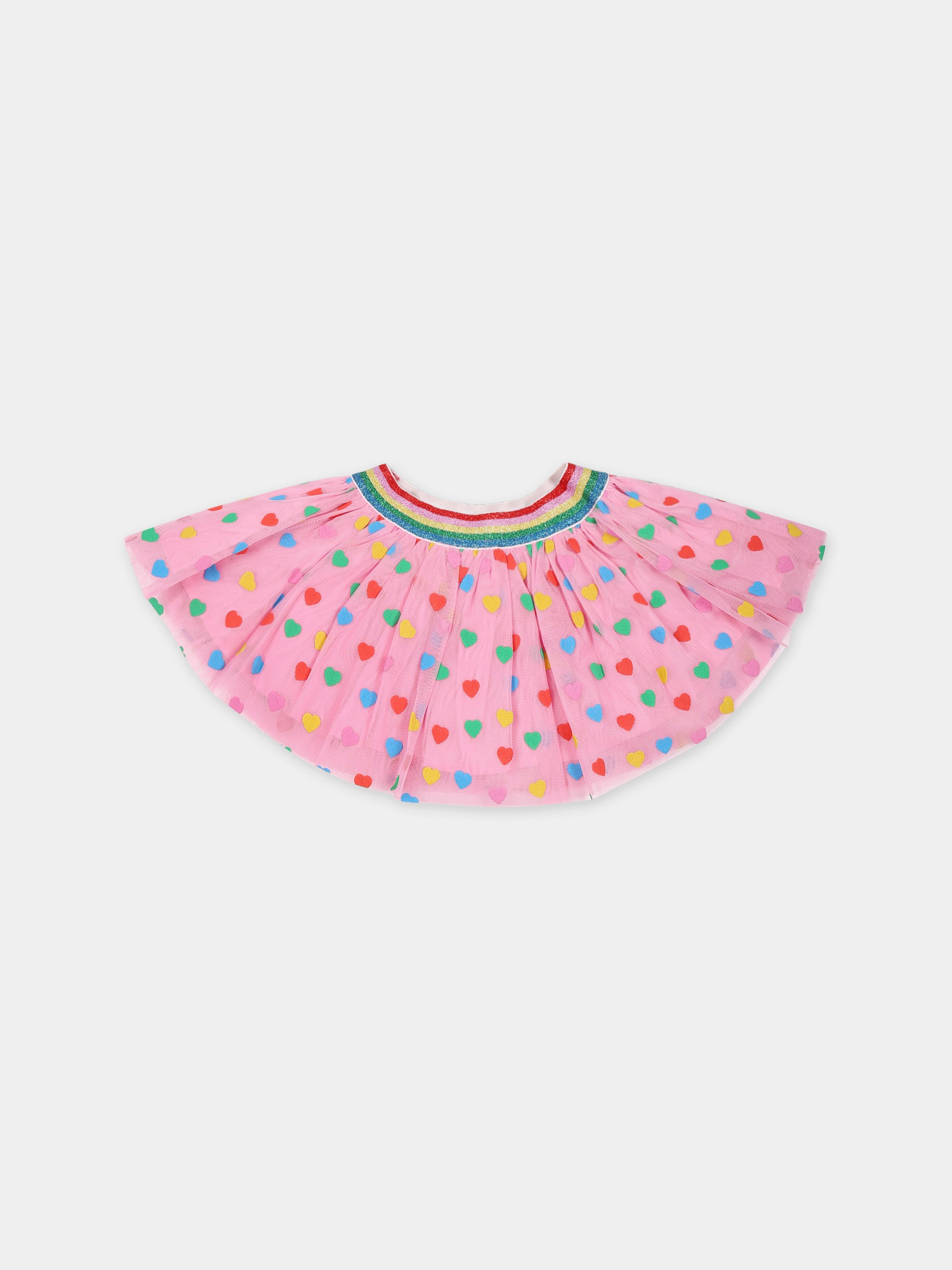 Gonna rosa per neonata con cuori,Stella Mccartney Kids,TT7021 Z1308 547MC