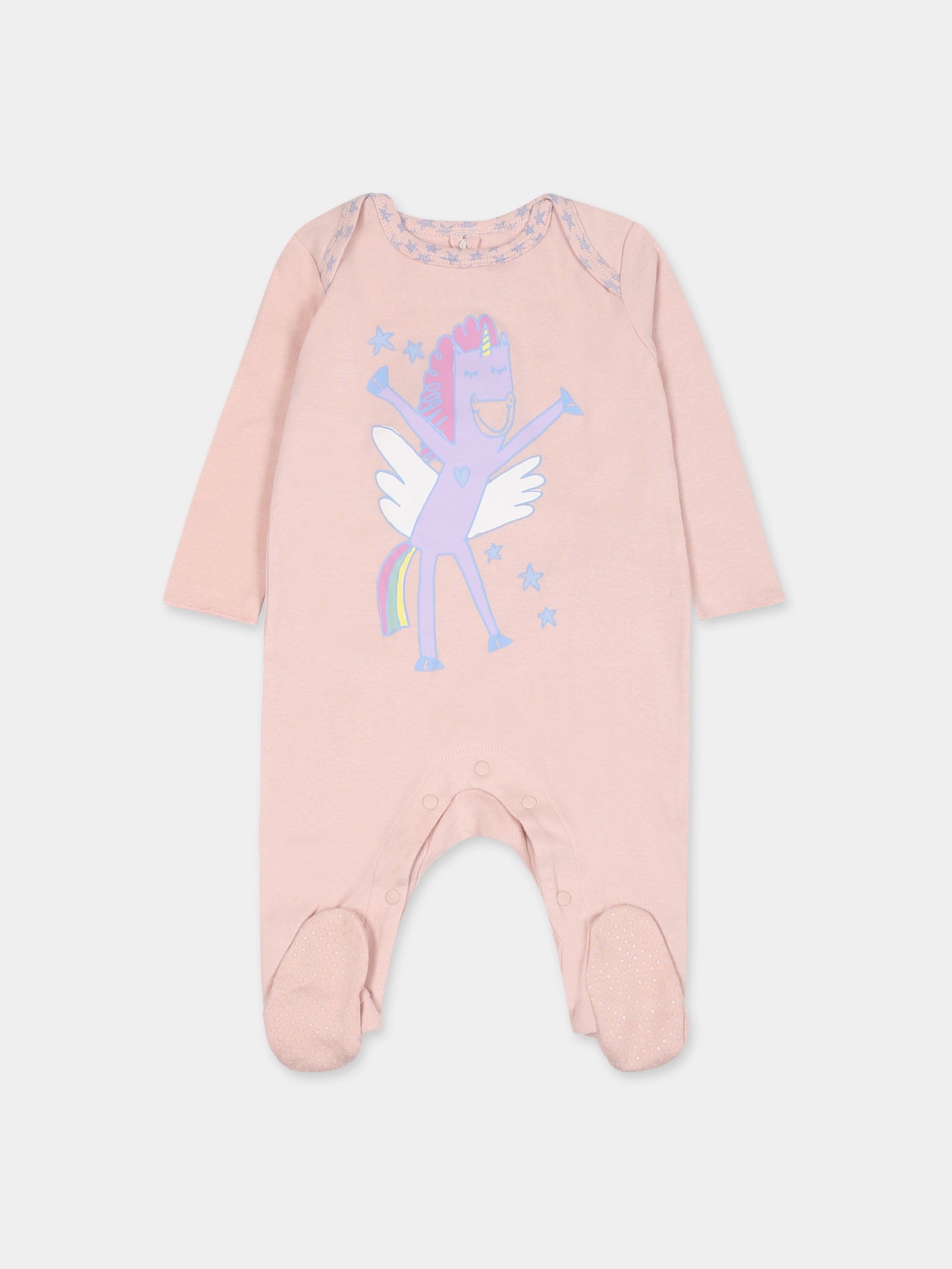 Set  rosa per neonata con stampa unicorno,Stella Mccartney Kids,TTB039 Z0669 505