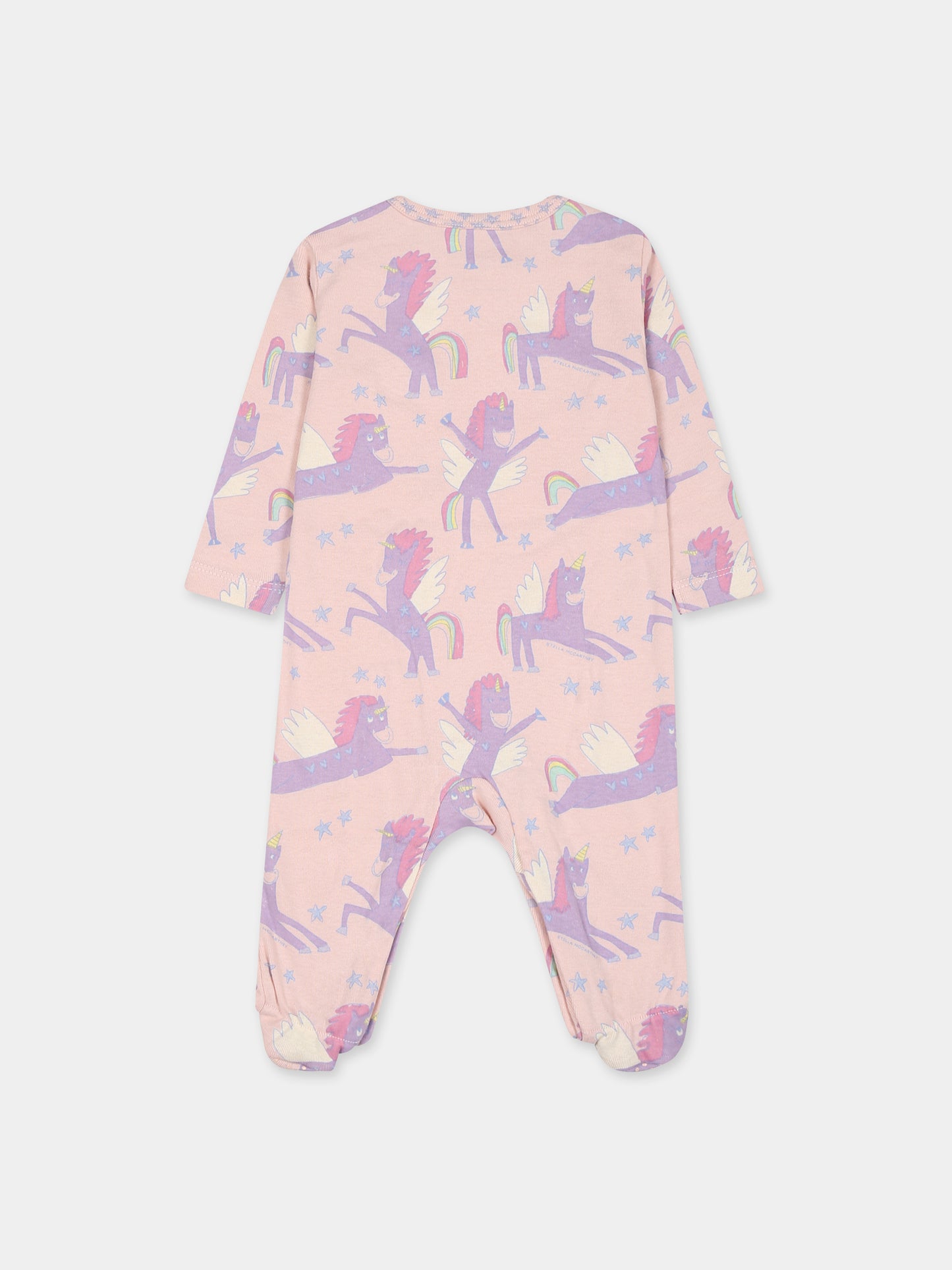 Set  rosa per neonata con stampa unicorni,Stella Mccartney Kids,TTB059 Z1467 505MC