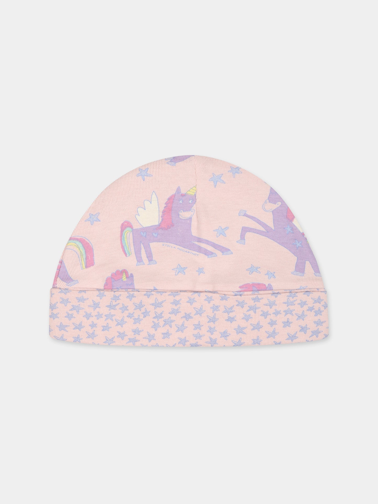 Set  rosa per neonata con stampa unicorni,Stella Mccartney Kids,TTB059 Z1467 505MC