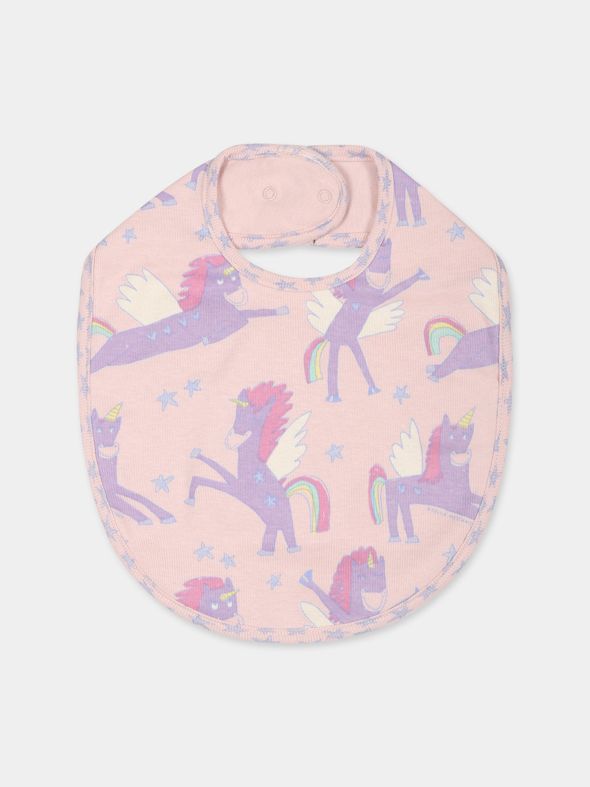Set  rosa per neonata con stampa unicorni,Stella Mccartney Kids,TTB059 Z1467 505MC