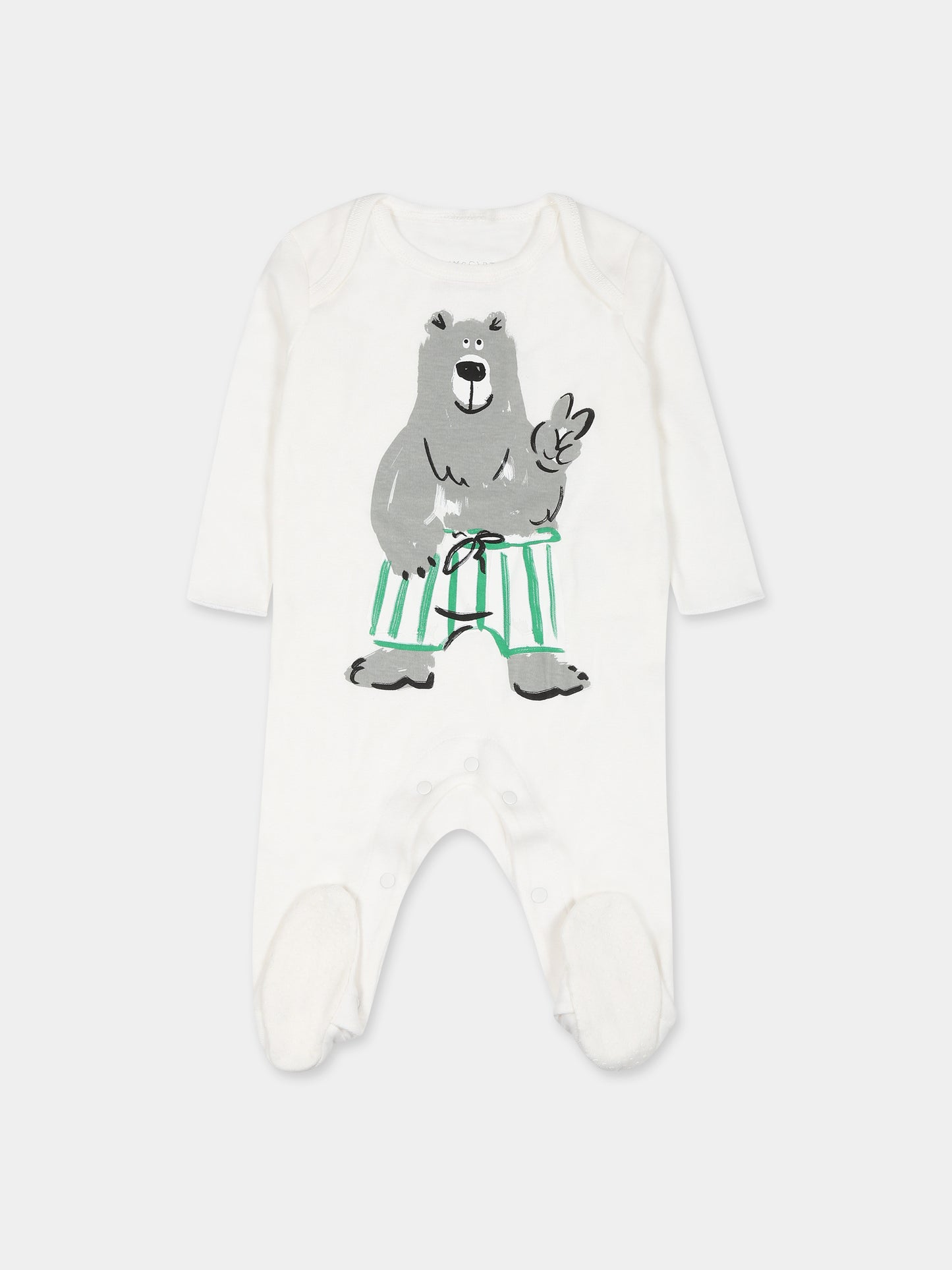 Set  bianco per neonato con orso,Stella Mccartney Kids,TTB539 Z0669 101