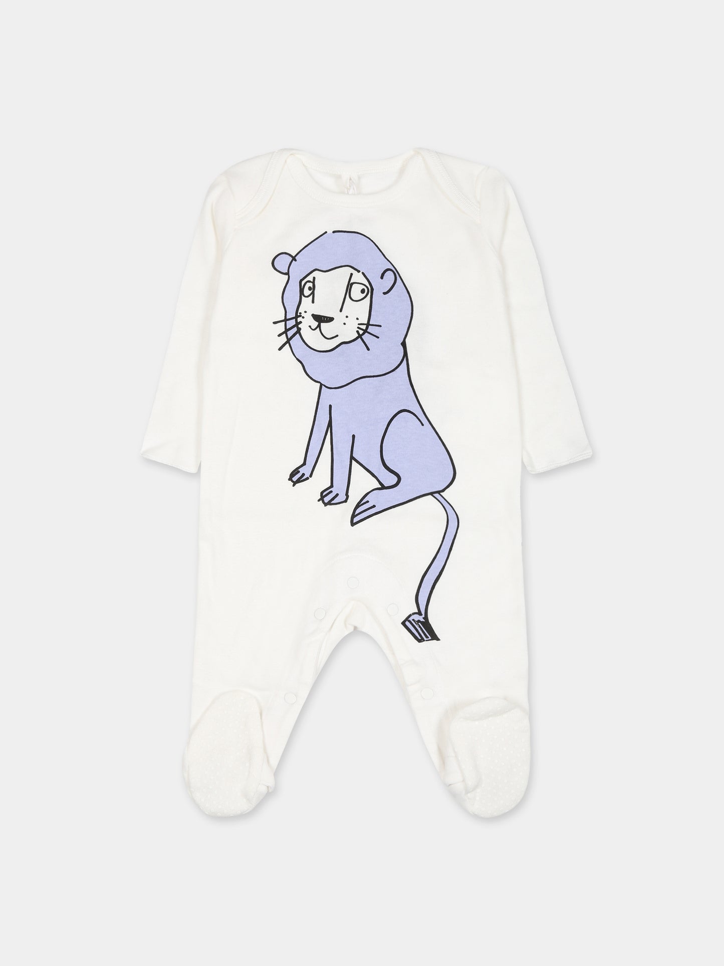 Set  bianco per neonati con stampa leone,Stella Mccartney Kids,TTB599 Z0669 101