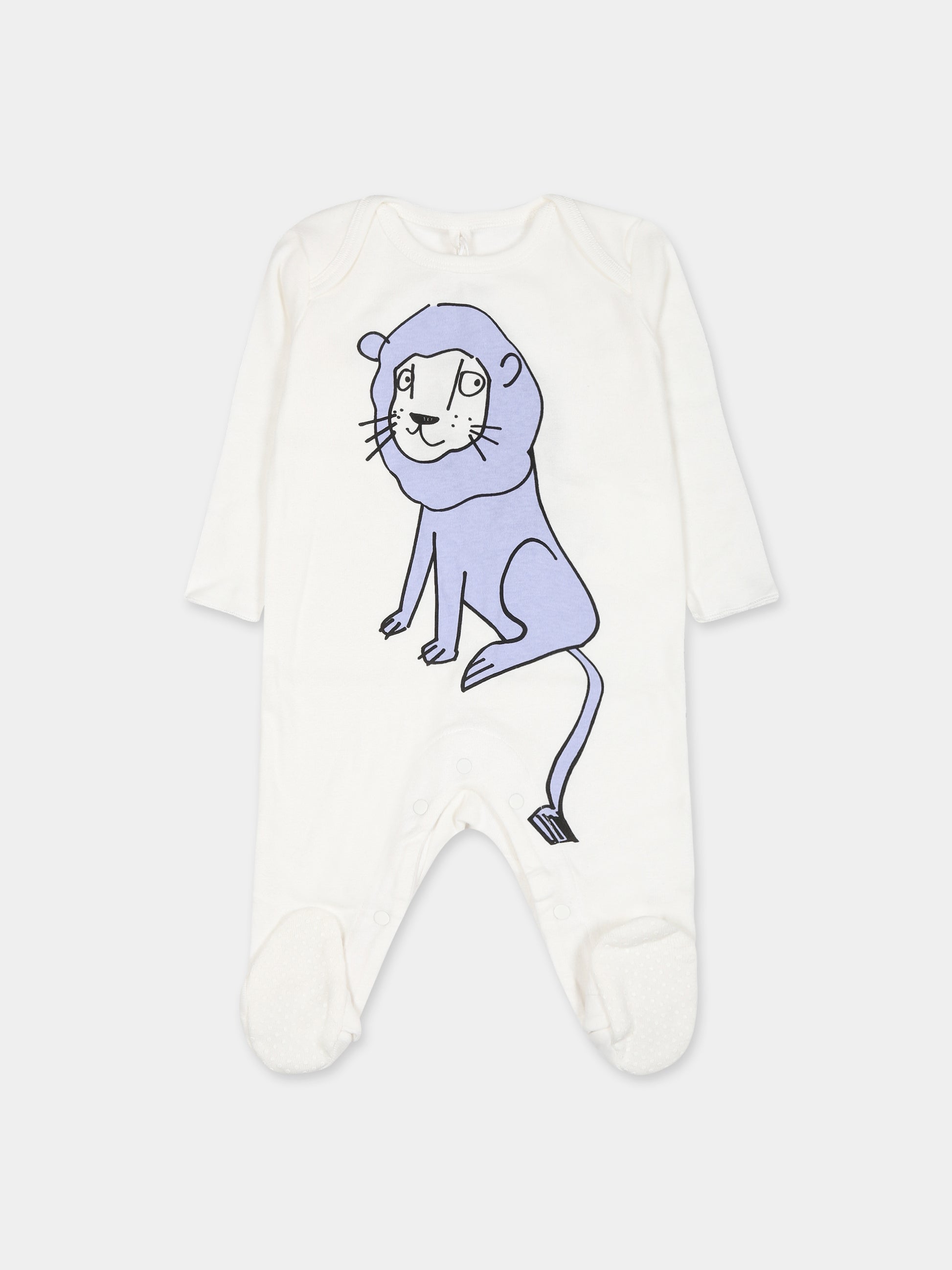 Set  bianco per neonati con stampa leone,Stella Mccartney Kids,TTB599 Z0669 101
