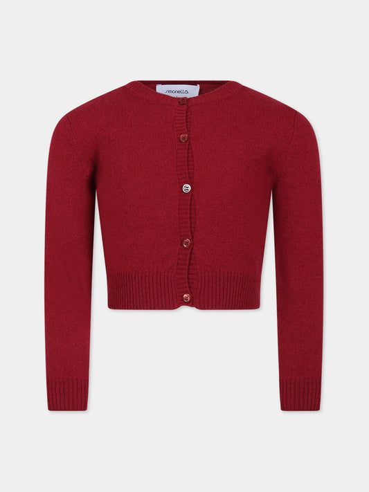 Cardigan bordeaux per bambina,Simonetta,ST9A40 W0113 534