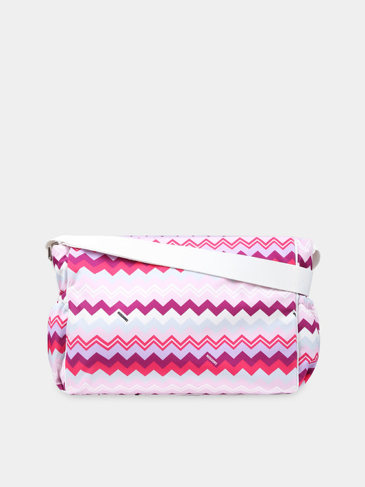 Borsa mamma viola per neonata con logo,Missoni,MT0548 N0192 579MC