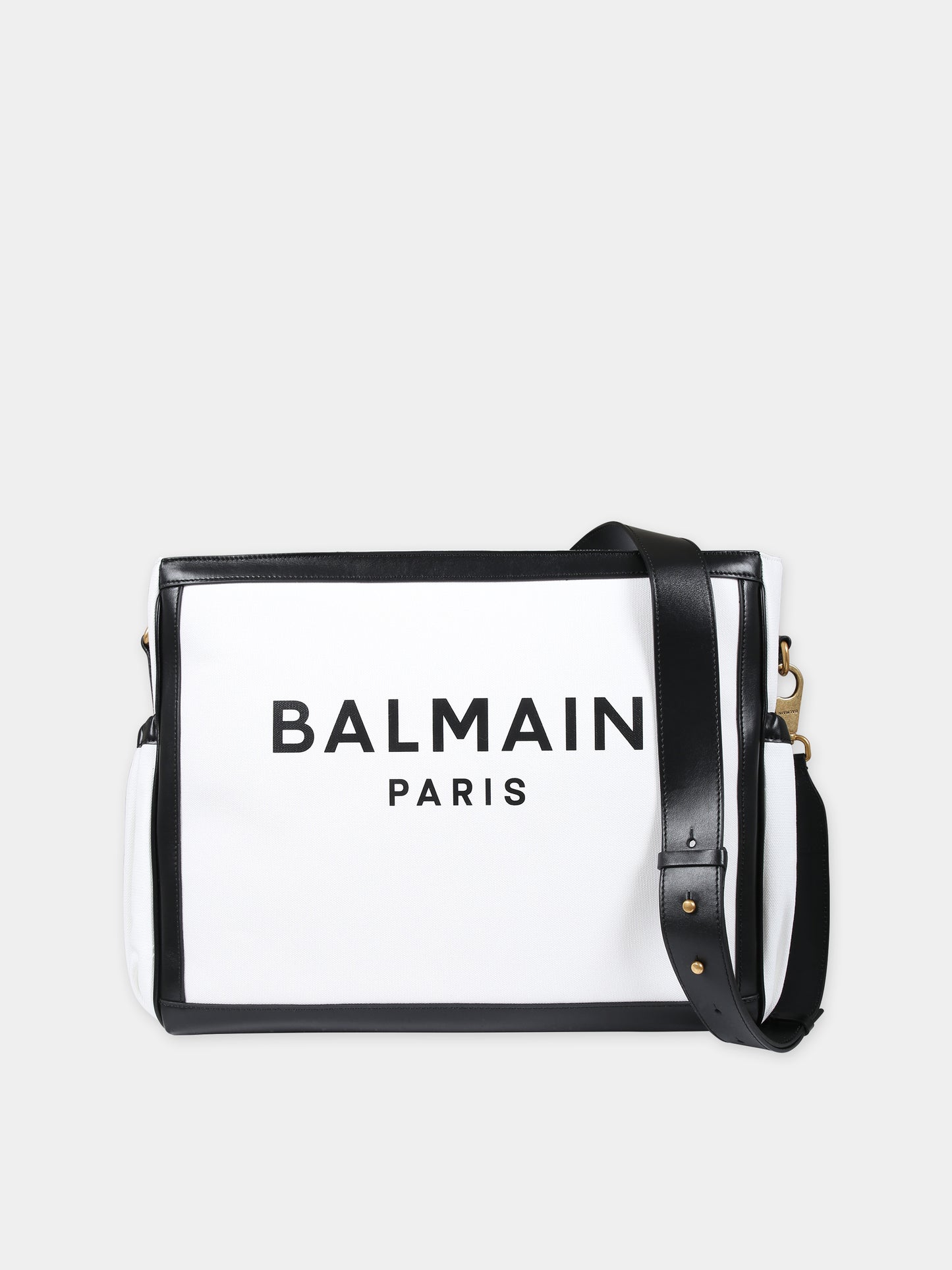 Borsa mamma bianca per neonati con logo,Balmain Kids,BT0638 Z0042 100NE