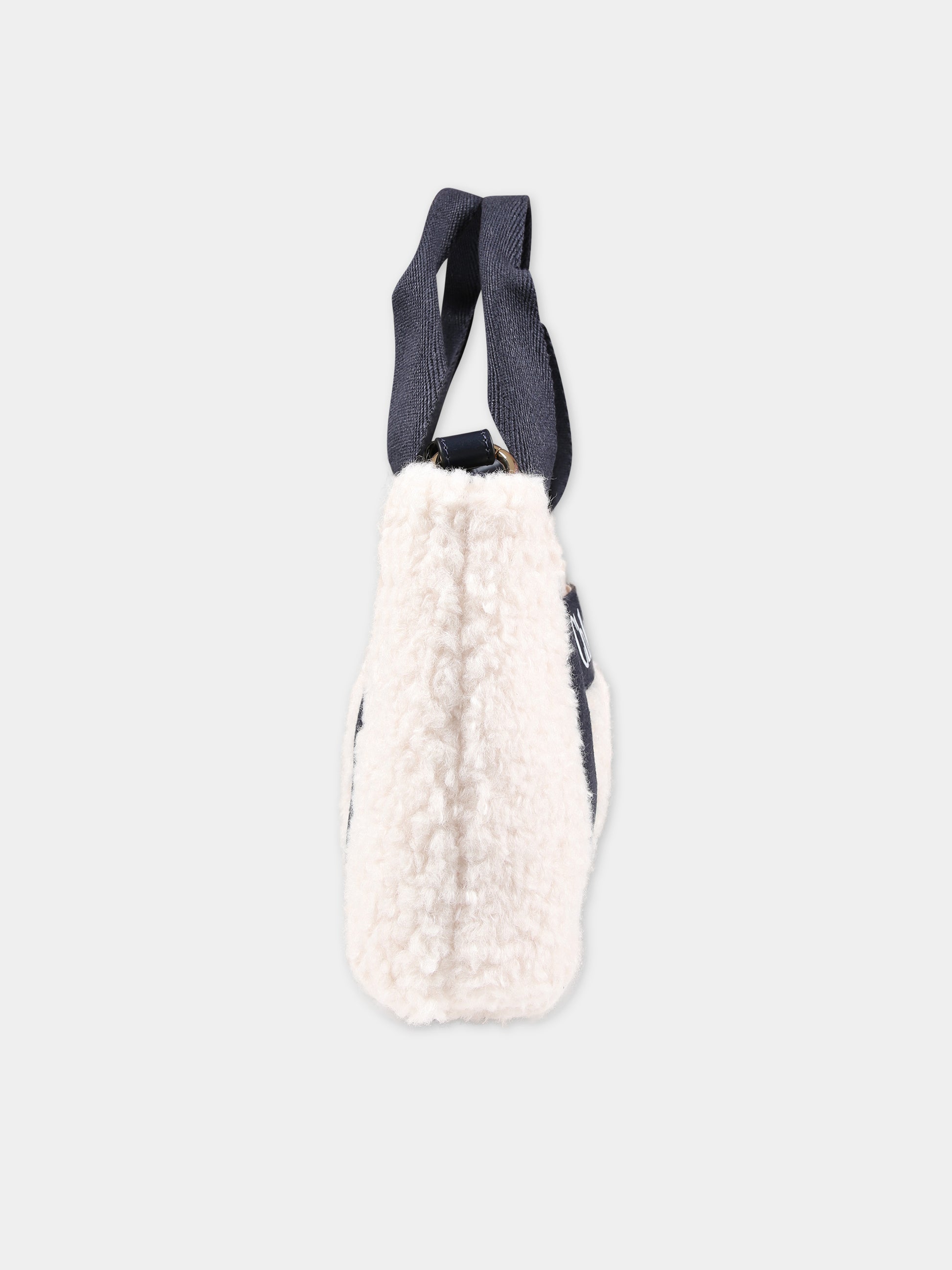 Borsa avorio con logo per bambina,Chloé Kids,C10323 N78