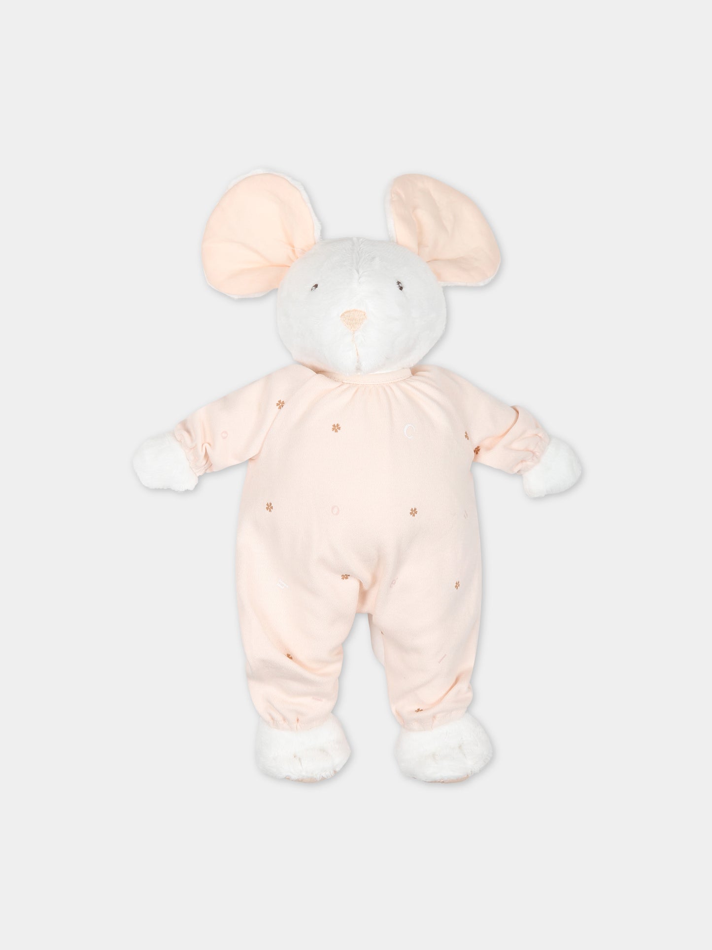 Doudou bianco per neonata con logo,Chloé Kids,C9K233 440
