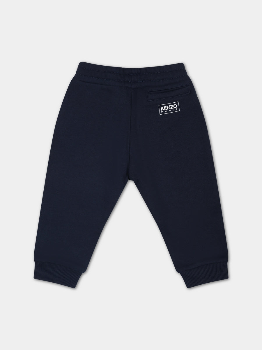 Pantaloni blu per neonato,Kenzo Kids,K04232 84A