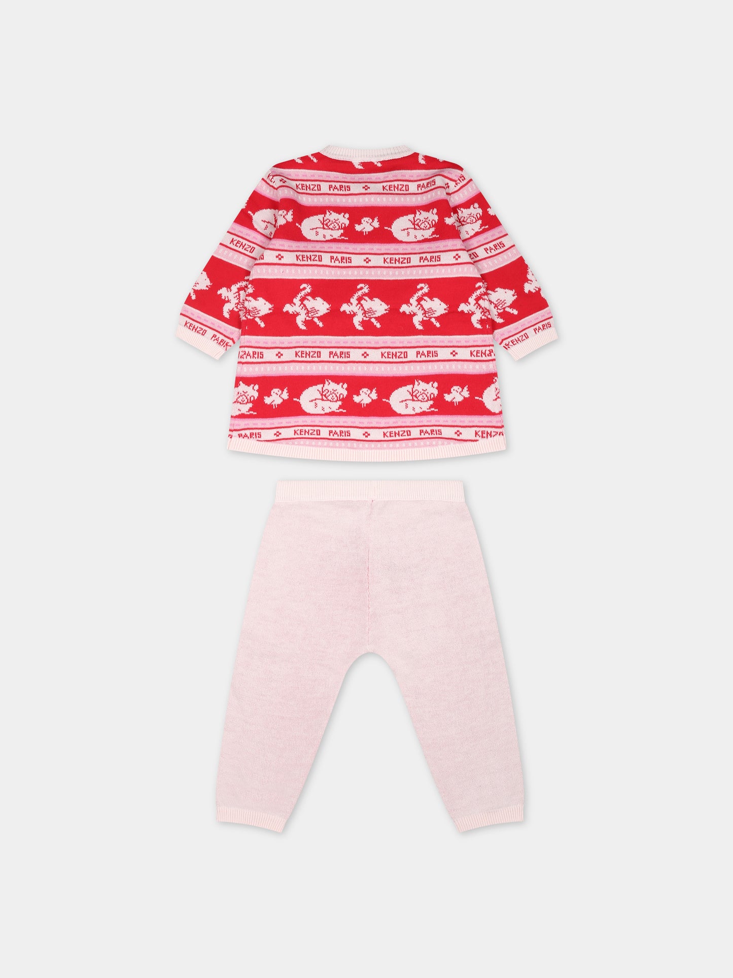 Completo sportivo per neonata con logo,Kenzo Kids,K98123 960