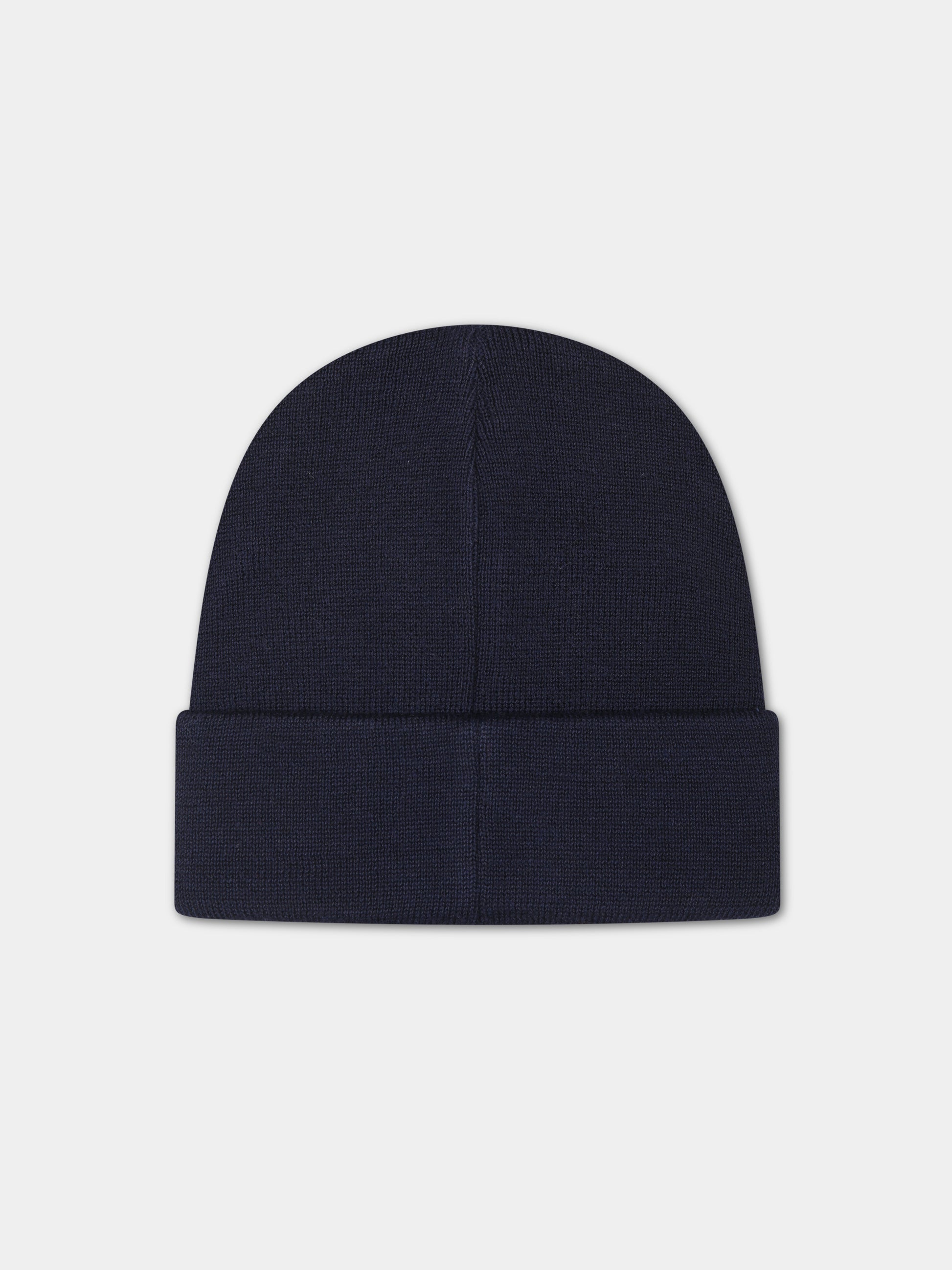 Berretto blu per bambini con logo,Kenzo Kids,K51030 84A