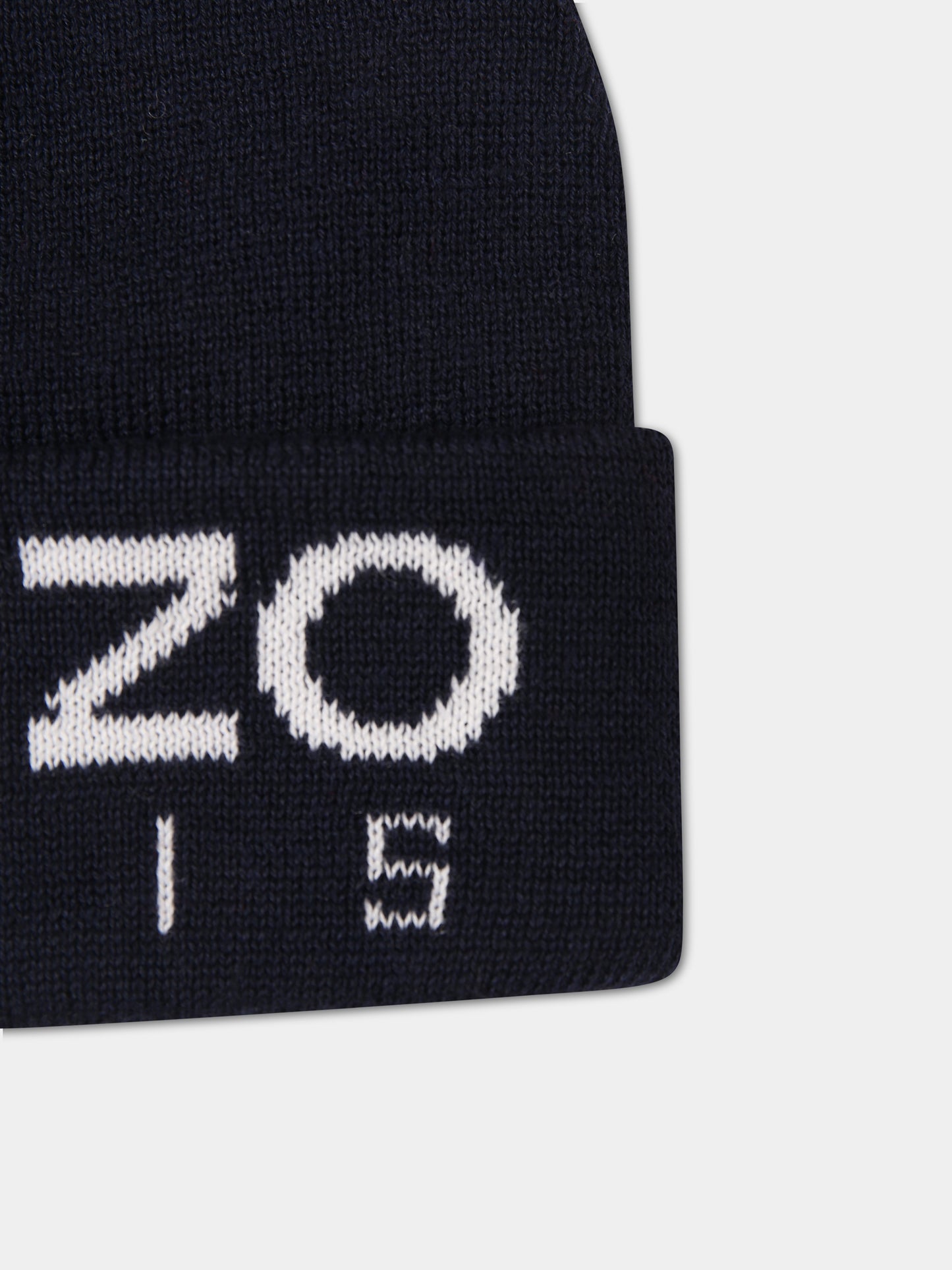 Berretto blu per bambini con logo,Kenzo Kids,K51030 84A