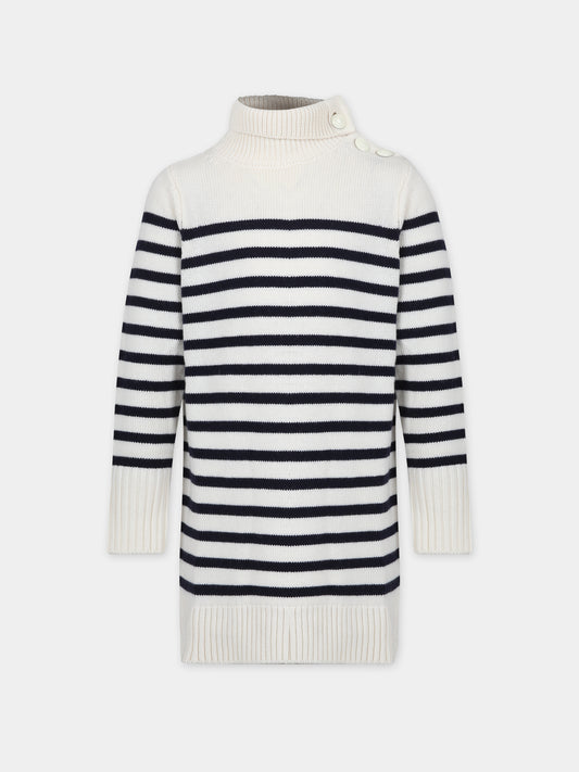 Vestito avorio per bambina con logo,Zadig & Voltaire Kids,X12210 140