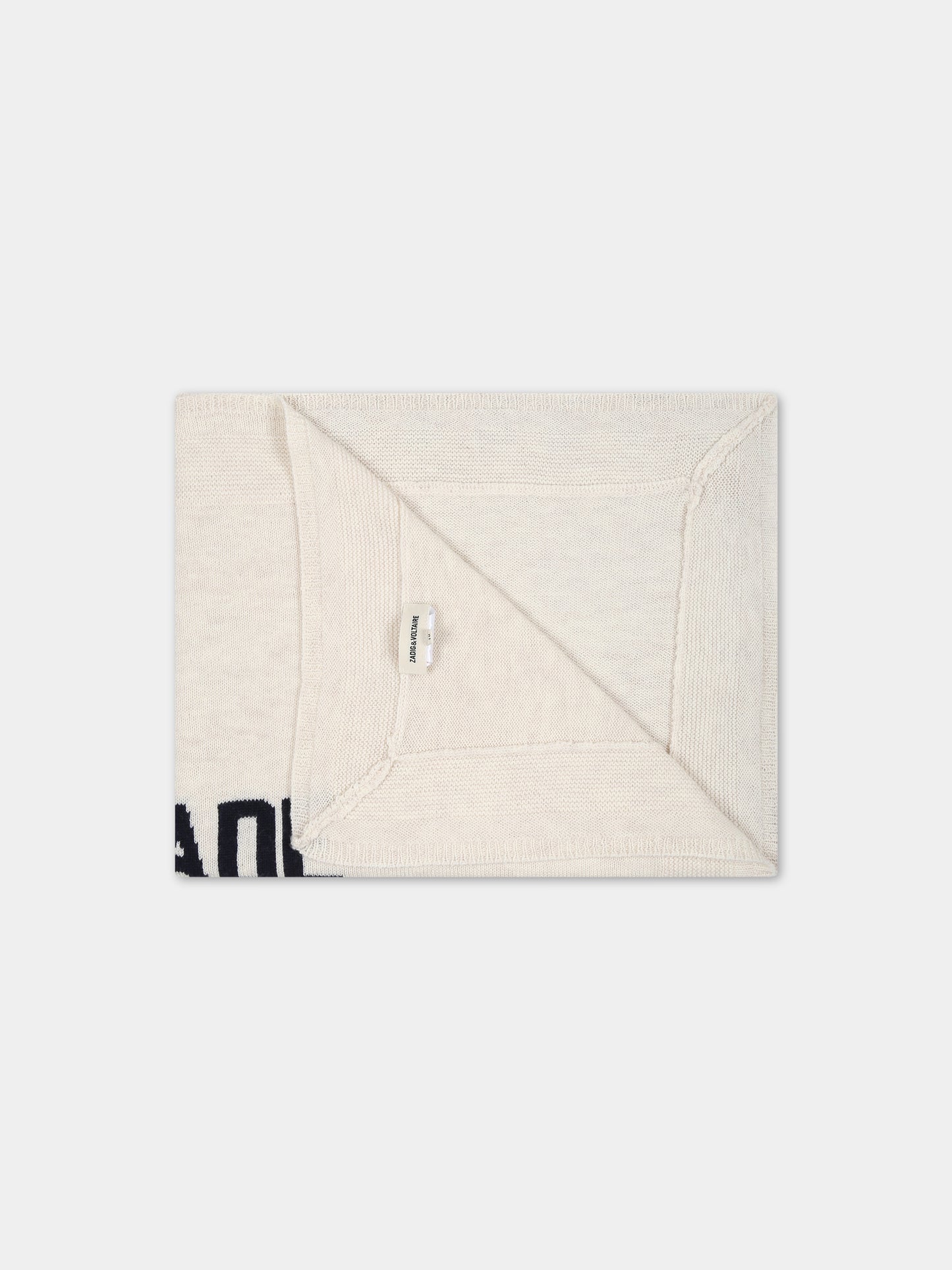 Coperta avorio melange per neonati,Zadig & Voltaire Kids,X90004 C22