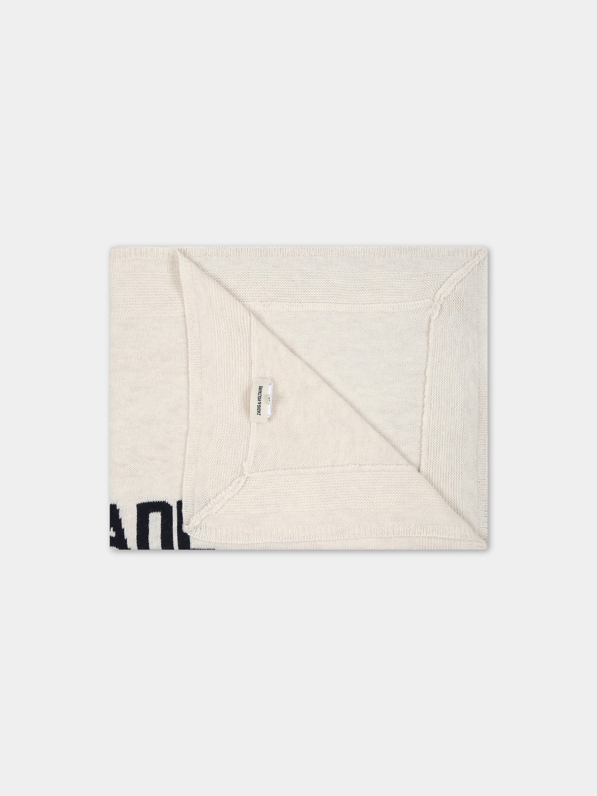 Coperta avorio melange per neonati,Zadig & Voltaire Kids,X90004 C22
