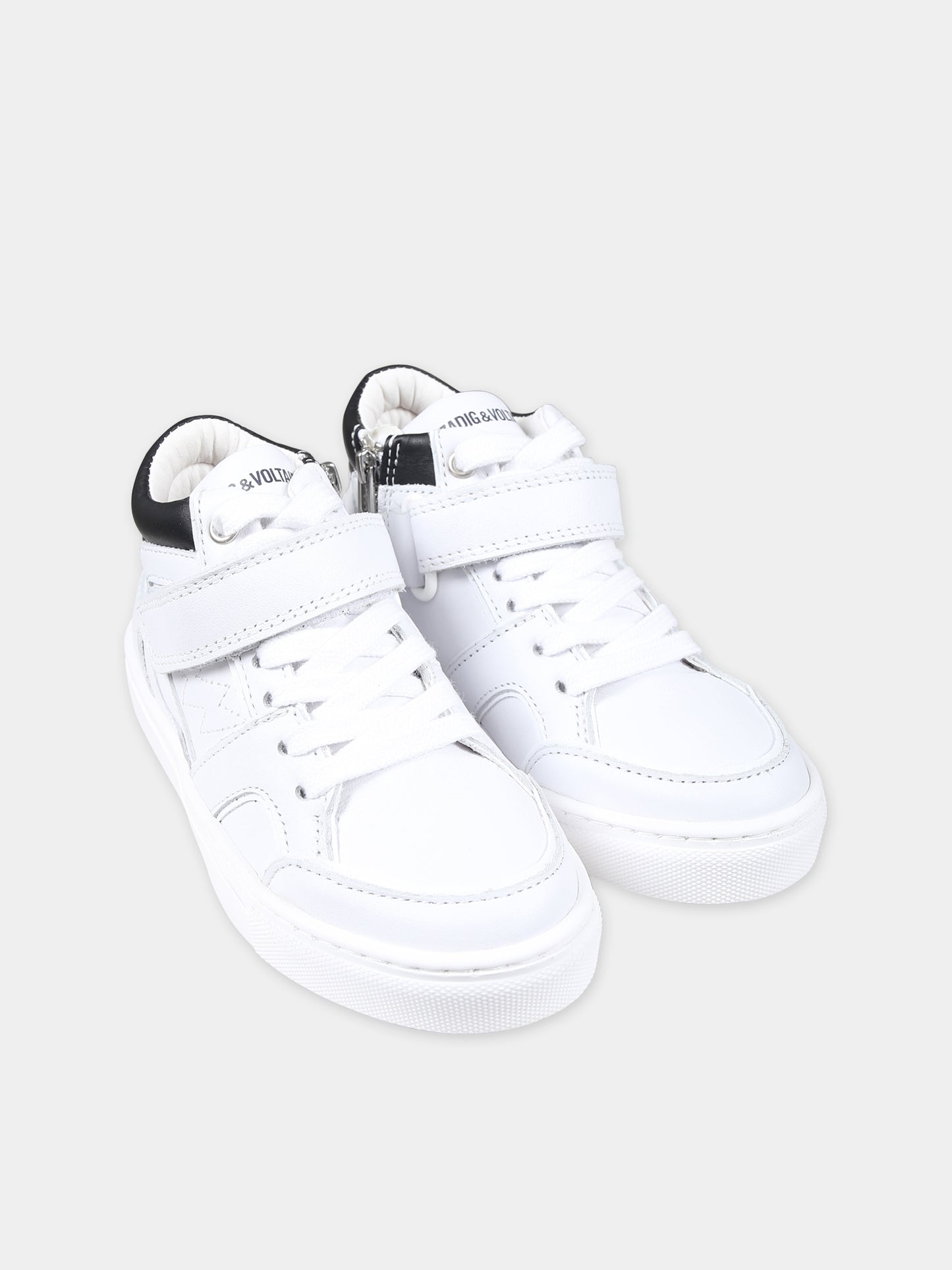 Sneakers bianche per bambini con logo,Zadig & Voltaire Kids,X59000 10P