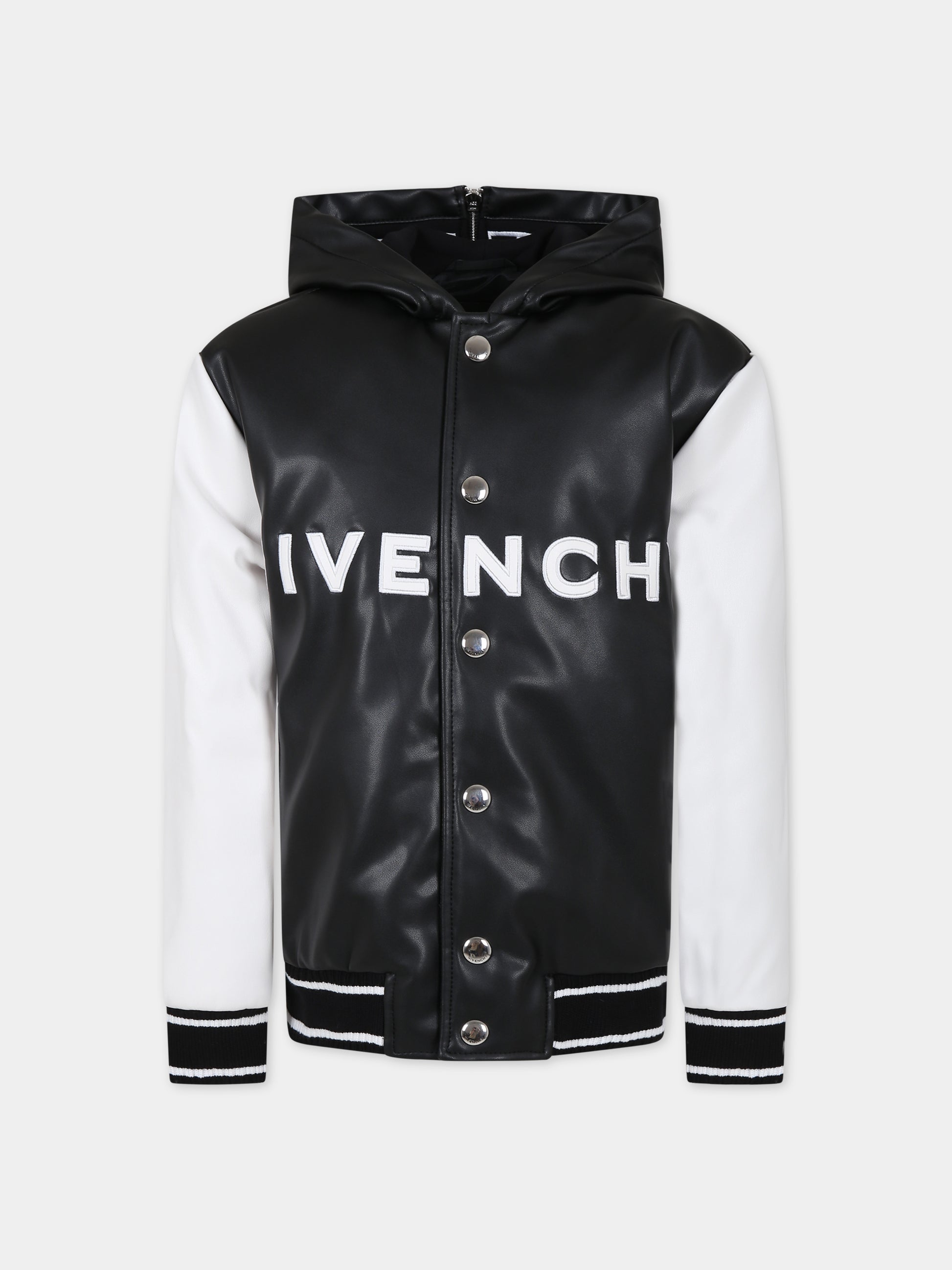 Bomber nero per bambino con logo,Givenchy Kids,H26144 M41