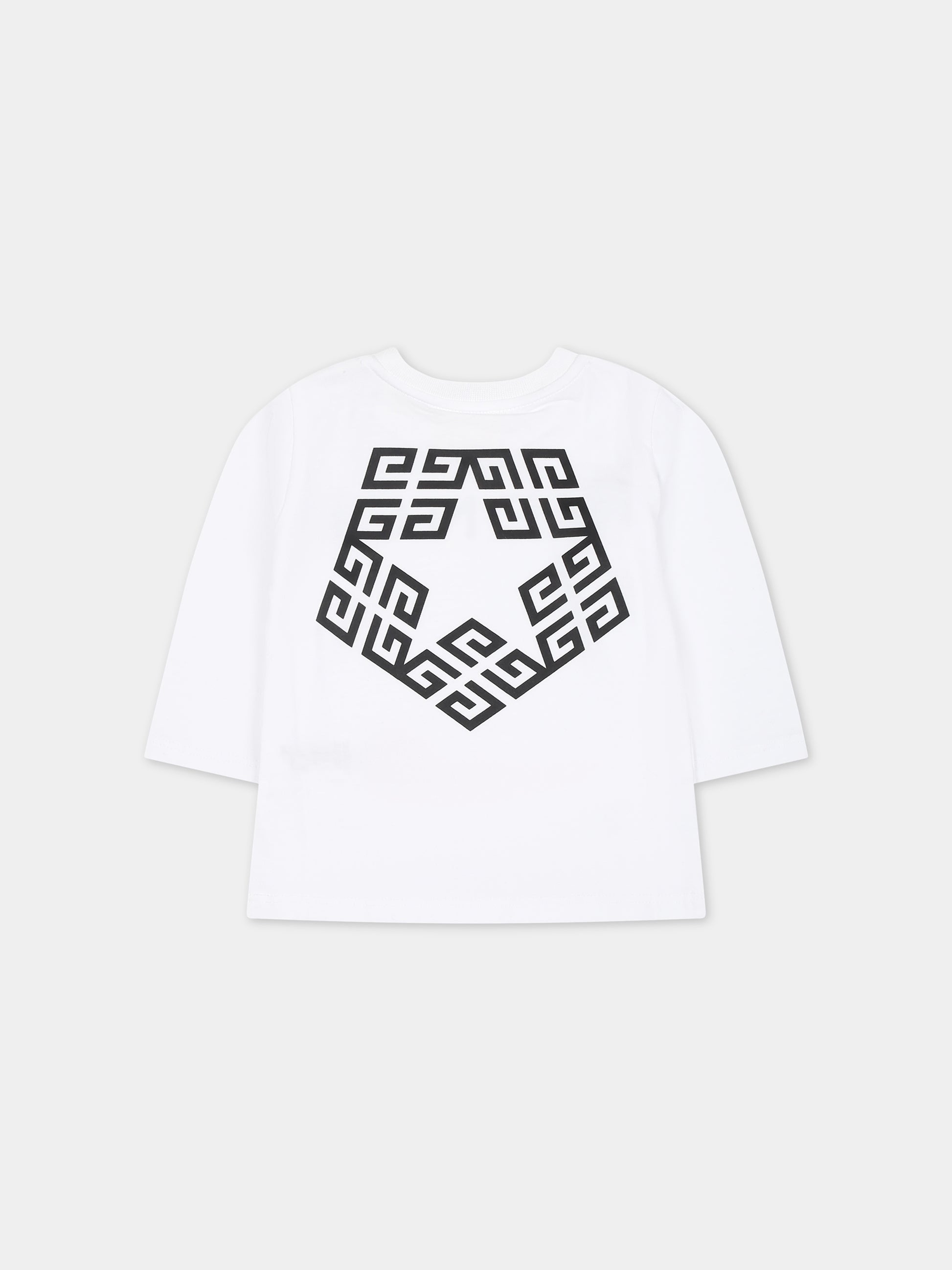 T-shirt bianca per neonati con logo,Givenchy Kids,H05269 10P