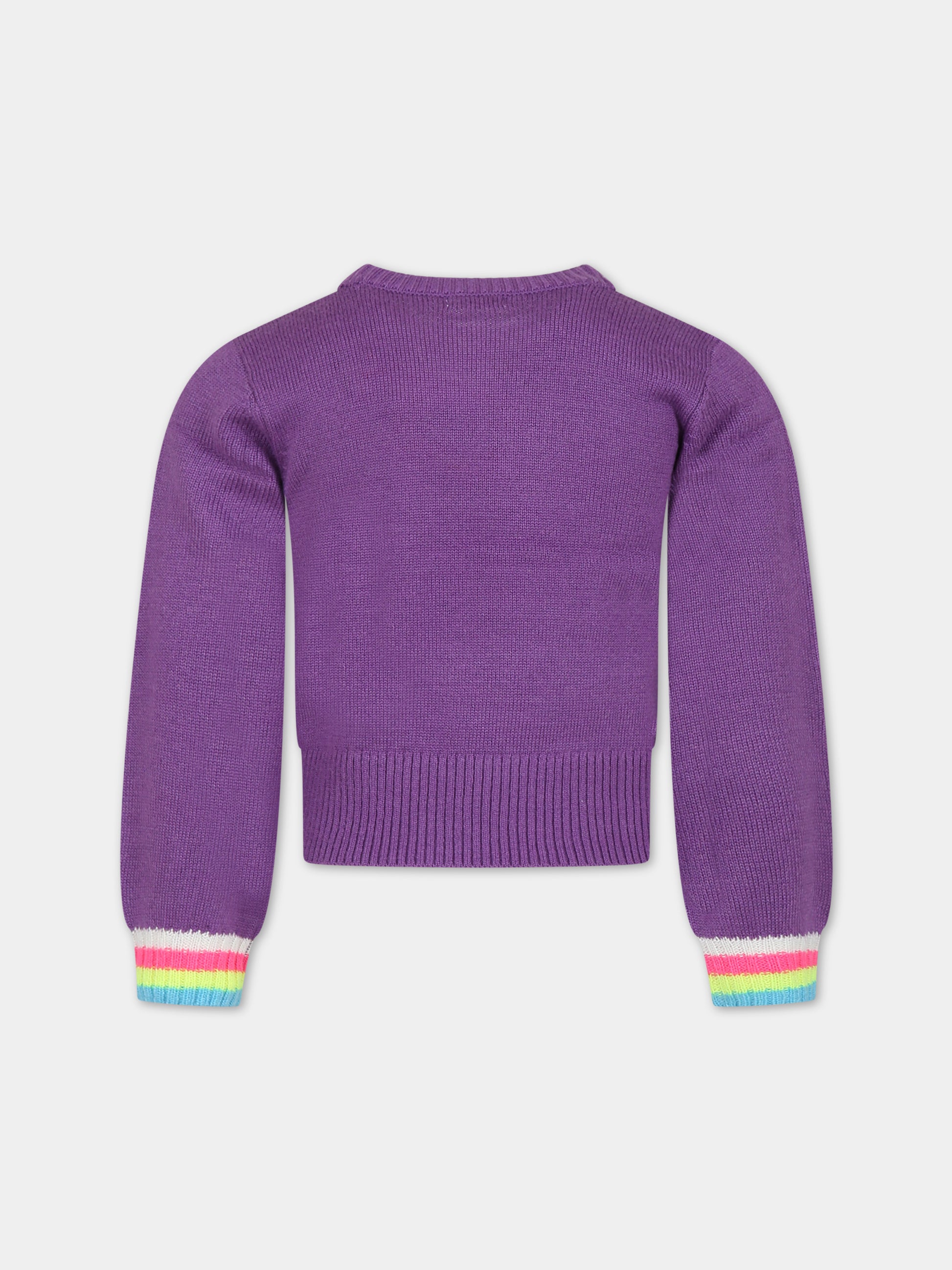 Maglione viola per bambina,Billieblush,U15C22 900