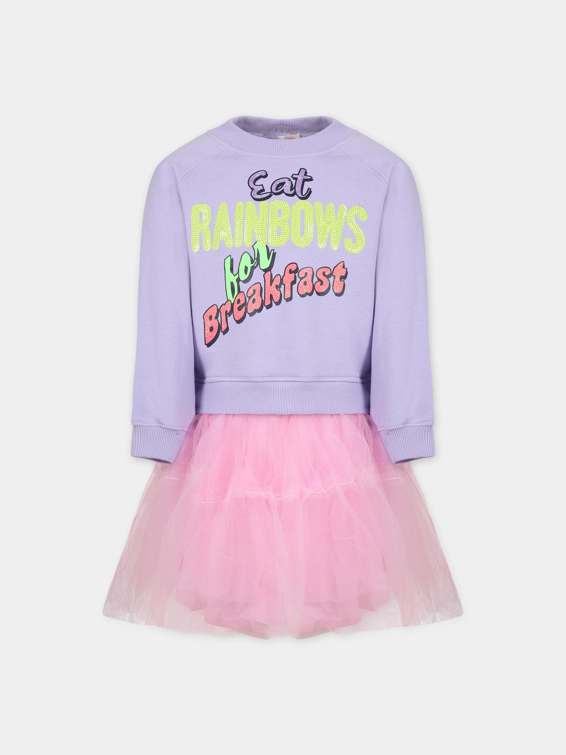 Vestito casual multicolor per bambina,Billieblush,U12842 925