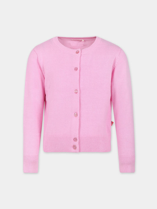 Cardigan rosa per bambina,Billieblush,U15B51 47C