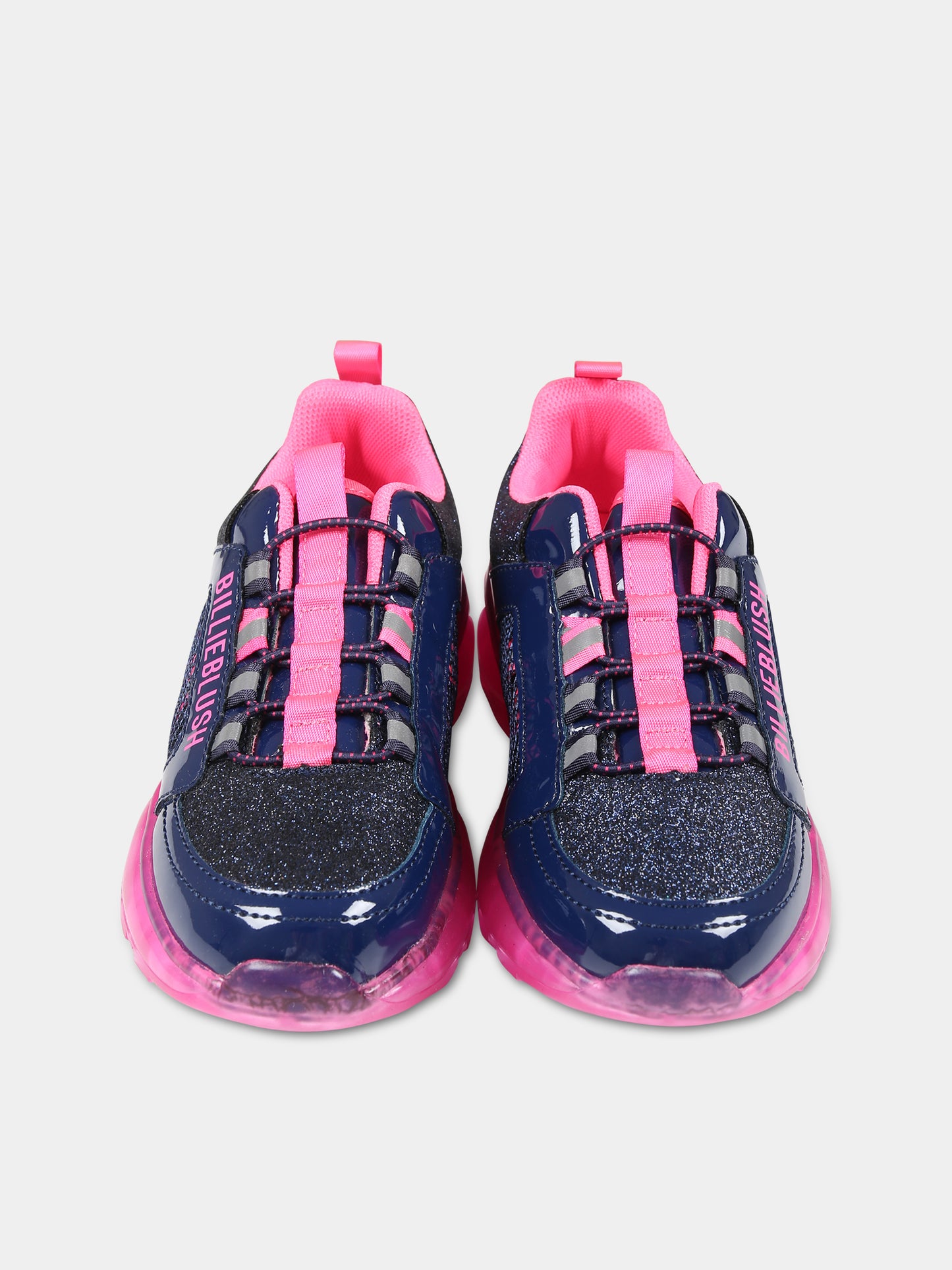 Sneakers blu per bambina con logo,Billieblush,U19378 85T