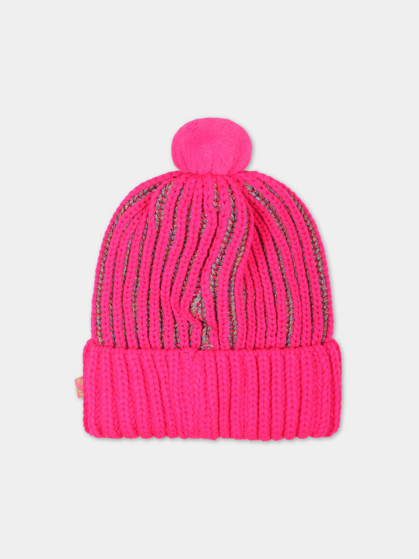 Berretto fucsia per bambina con cuori,Billieblush,U11142 47M