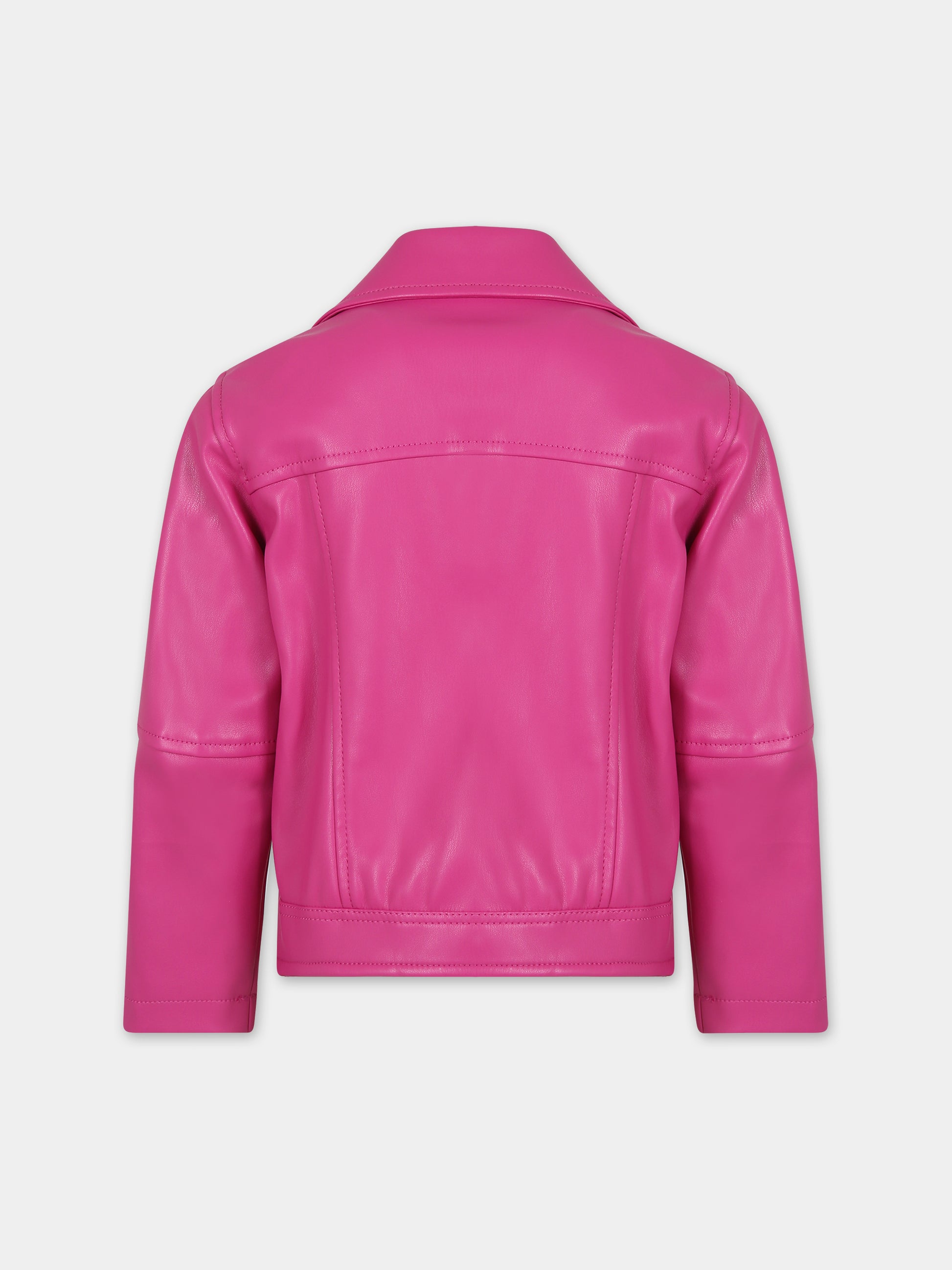 Giubbotto fucsia per bambina con logo,Philosophy,PFGB001 0 PE073 8009