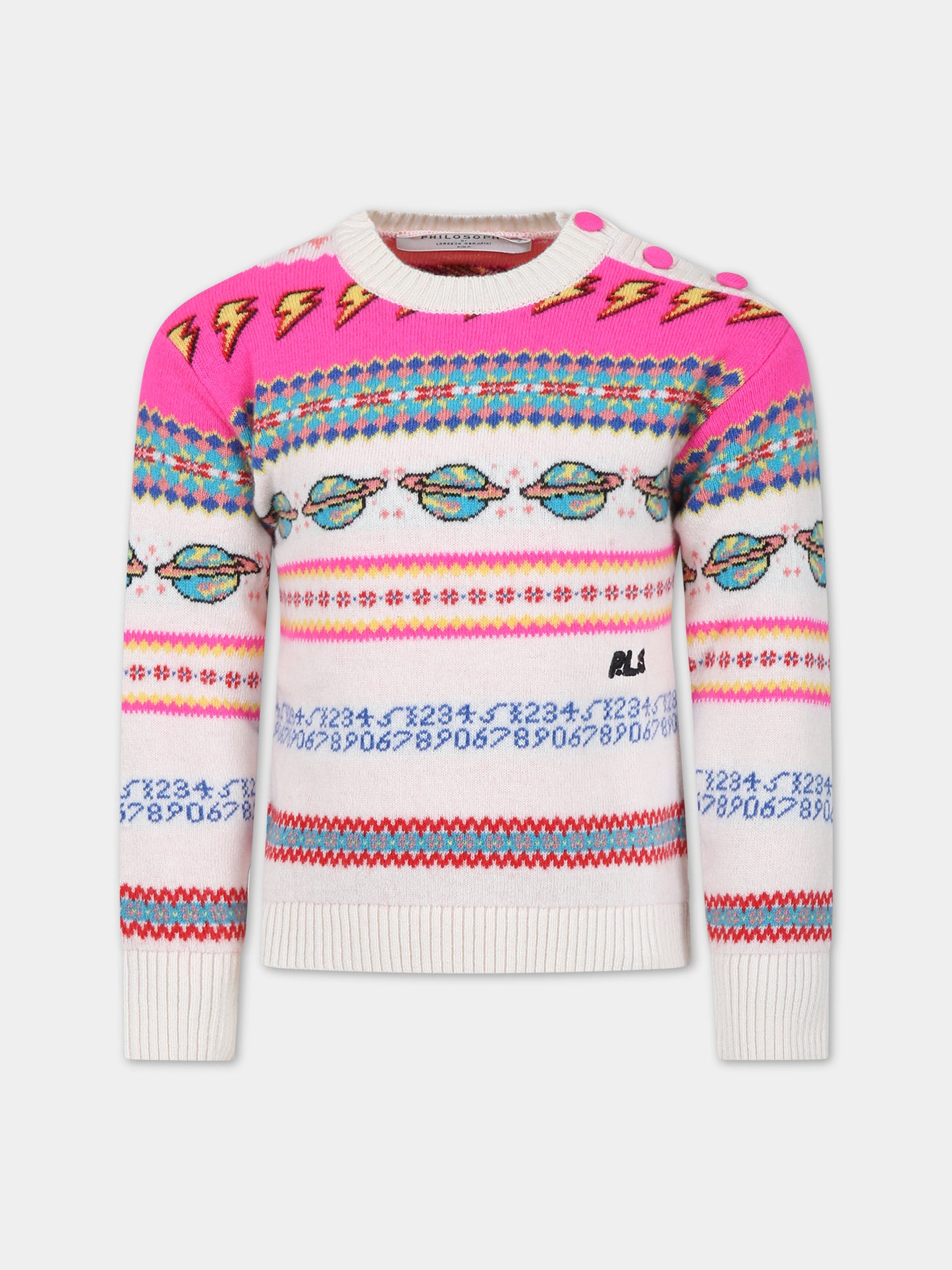 Maglione multicolor per bambina,Philosophy,PFMA006 C FL007 D230