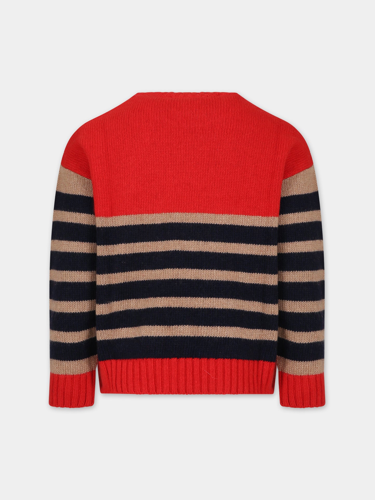 Maglione beige per bambina con logo,Philosophy,PFMA002 C FL007 D111