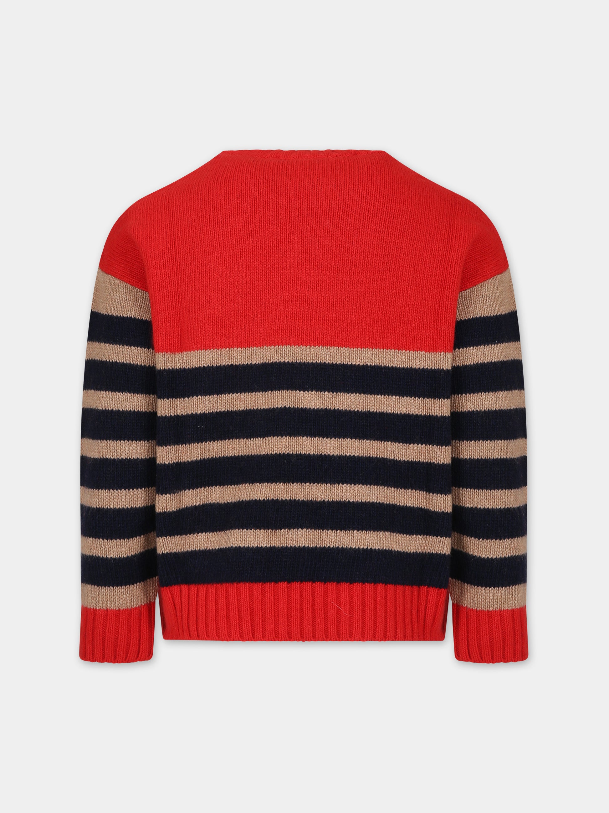 Maglione beige per bambina con logo,Philosophy,PFMA002 C FL007 D111