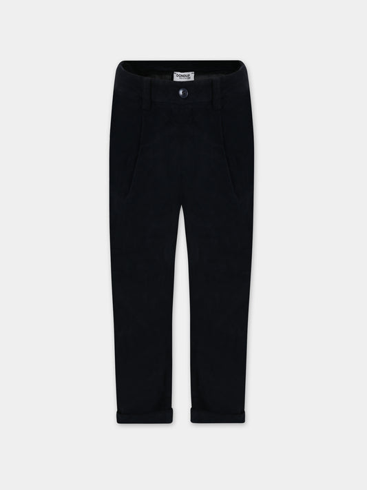 Pantaloni blu per bambino con logo,Dondup Kids,DMPA008 0 CE247 5011