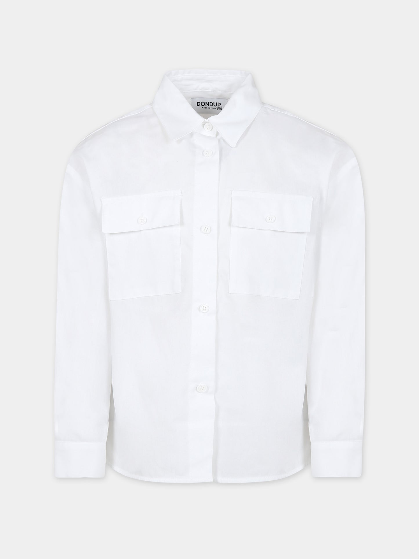 Camicia bianca per bambina,Dondup Kids,DFCA007 0 CA275 B000